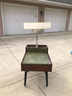 George Nelson Herman Miller Walnut Planter Lamp Table Model 4634-L