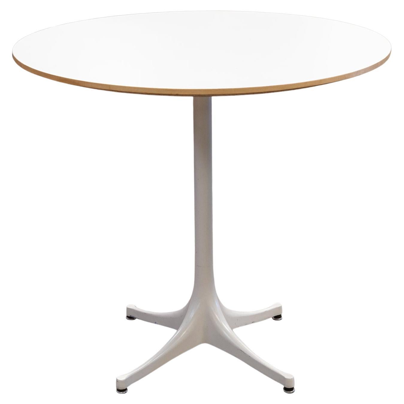 George Nelson Herman Miller White Laminate Pedestal Dinette Mid Century Table For Sale