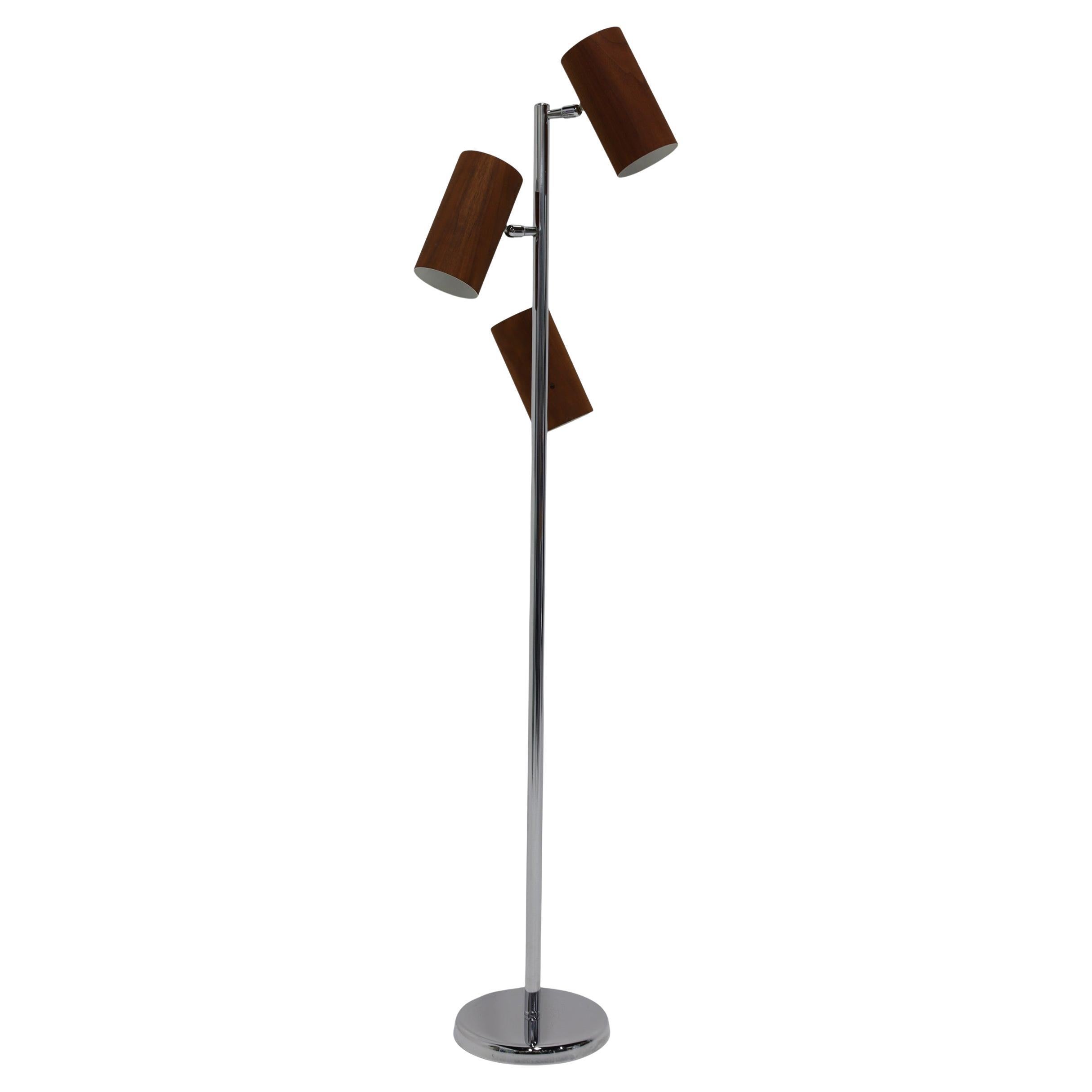 George Nelson Holzzylinder Stehlampe, Selten im Angebot