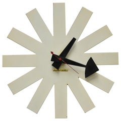 George Nelson Howard Miller Model 2213 Asterisk White Wall Clock