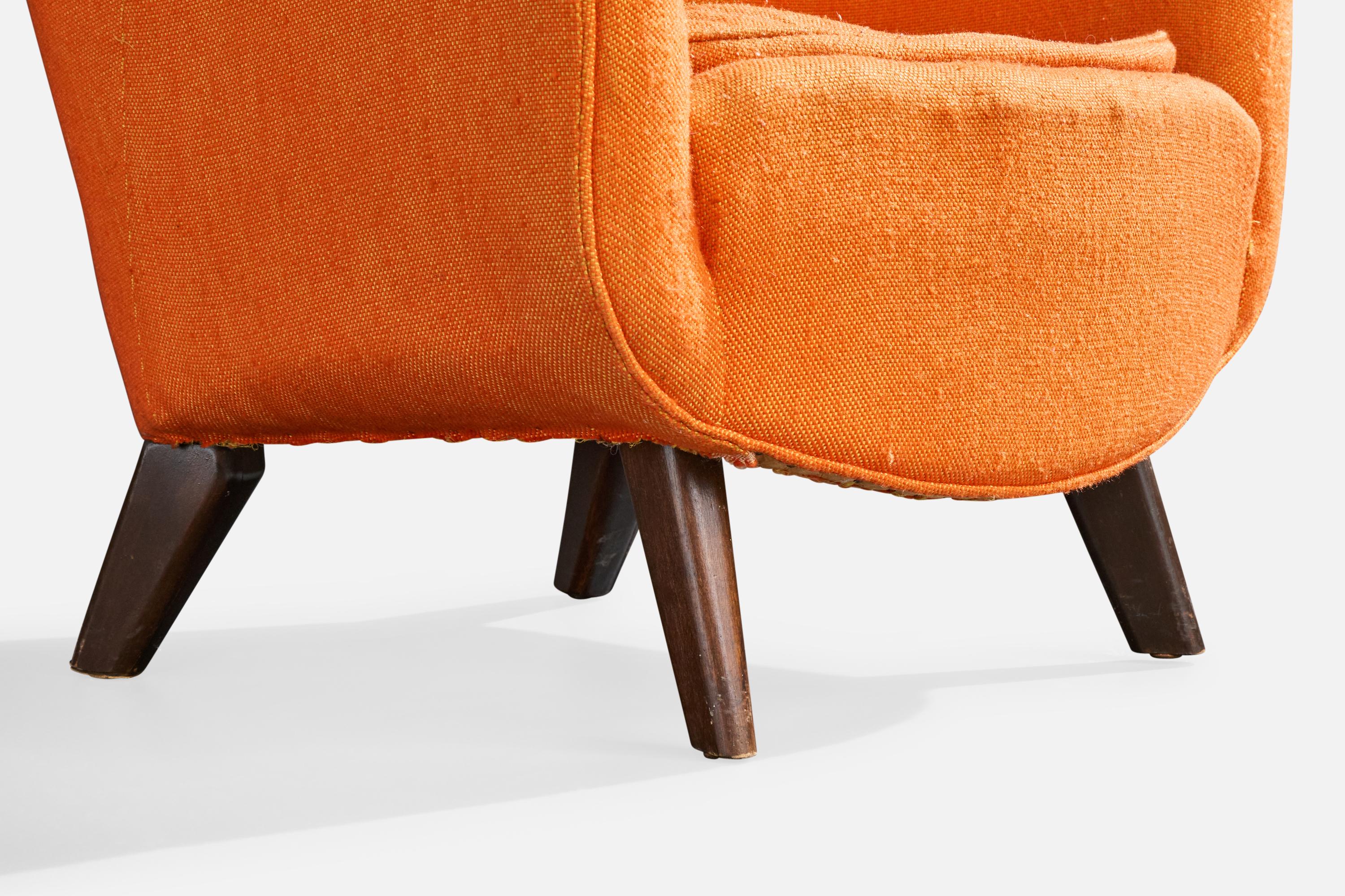 Américain George Nelson, chaise longue, tissu, Wood, États-Unis, années 1940 en vente