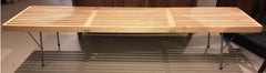 George Nelson Maple and Chrome Platform Bench Made for Herman Miller