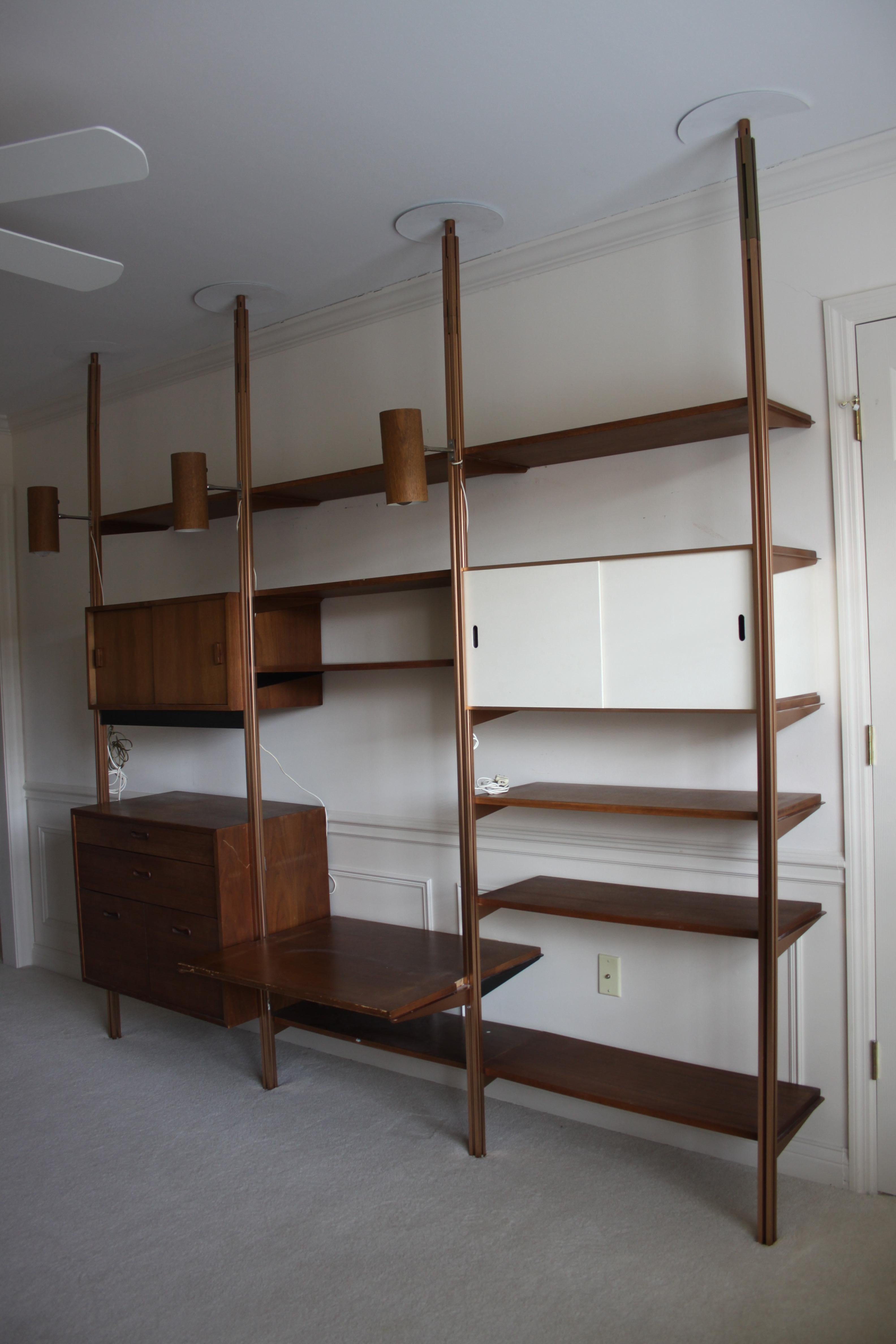 Mid-Century Modern George Nelson Mid-Century Storage Wall Unit Bookcase for Omni
