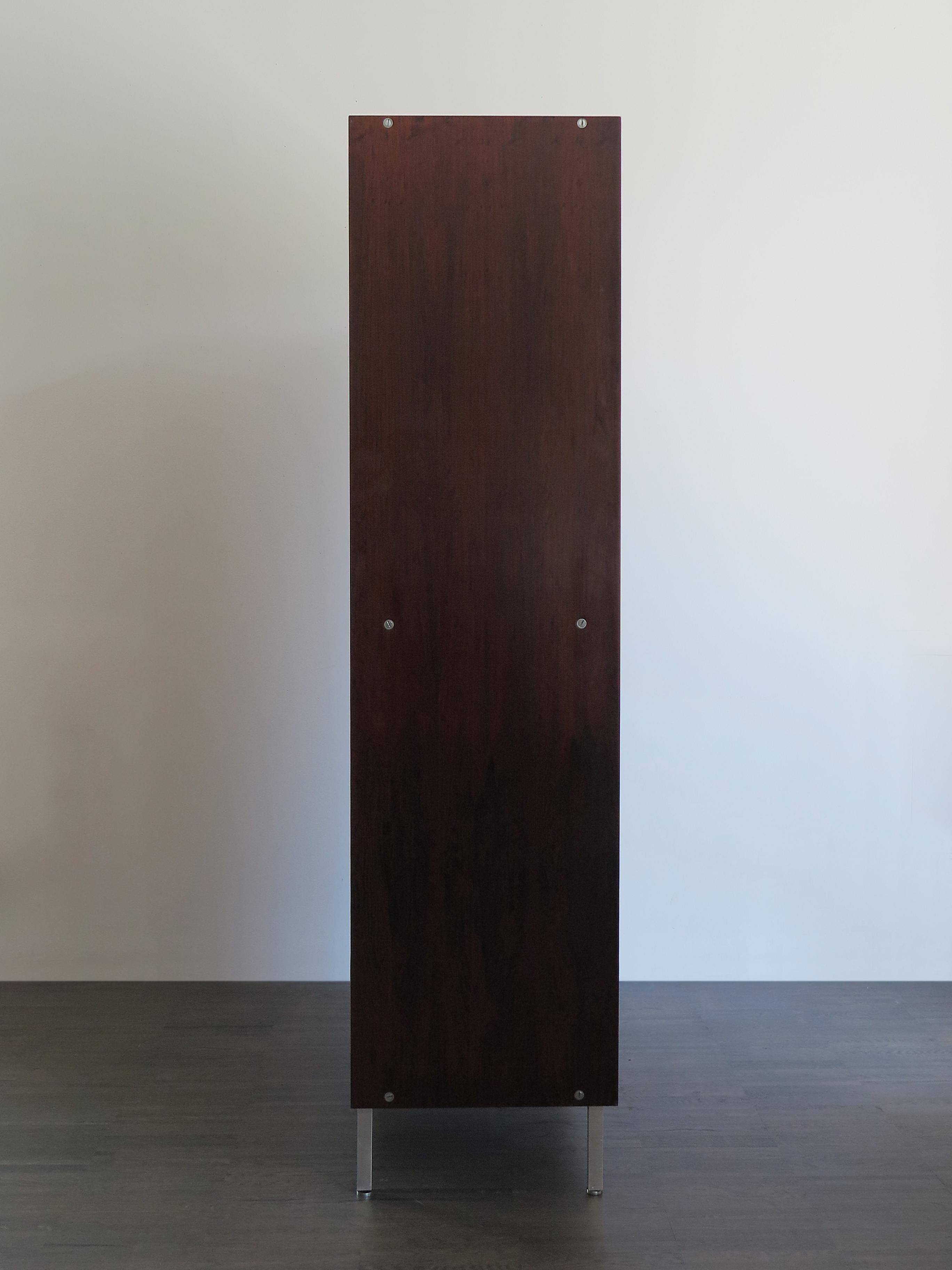 George Nelson Midcentury Dark Wood Cabinet, 1960s In Good Condition In Reggio Emilia, IT