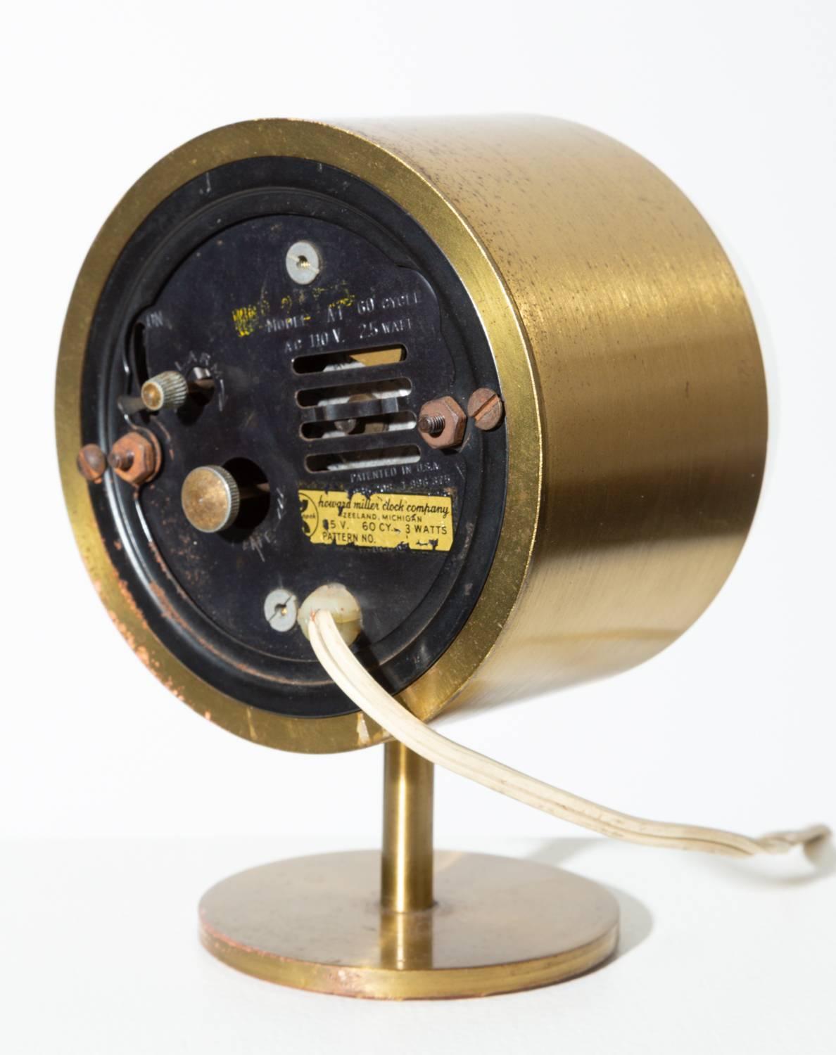 George Nelson Model 4766 Brass Clock for Howard Miller 1