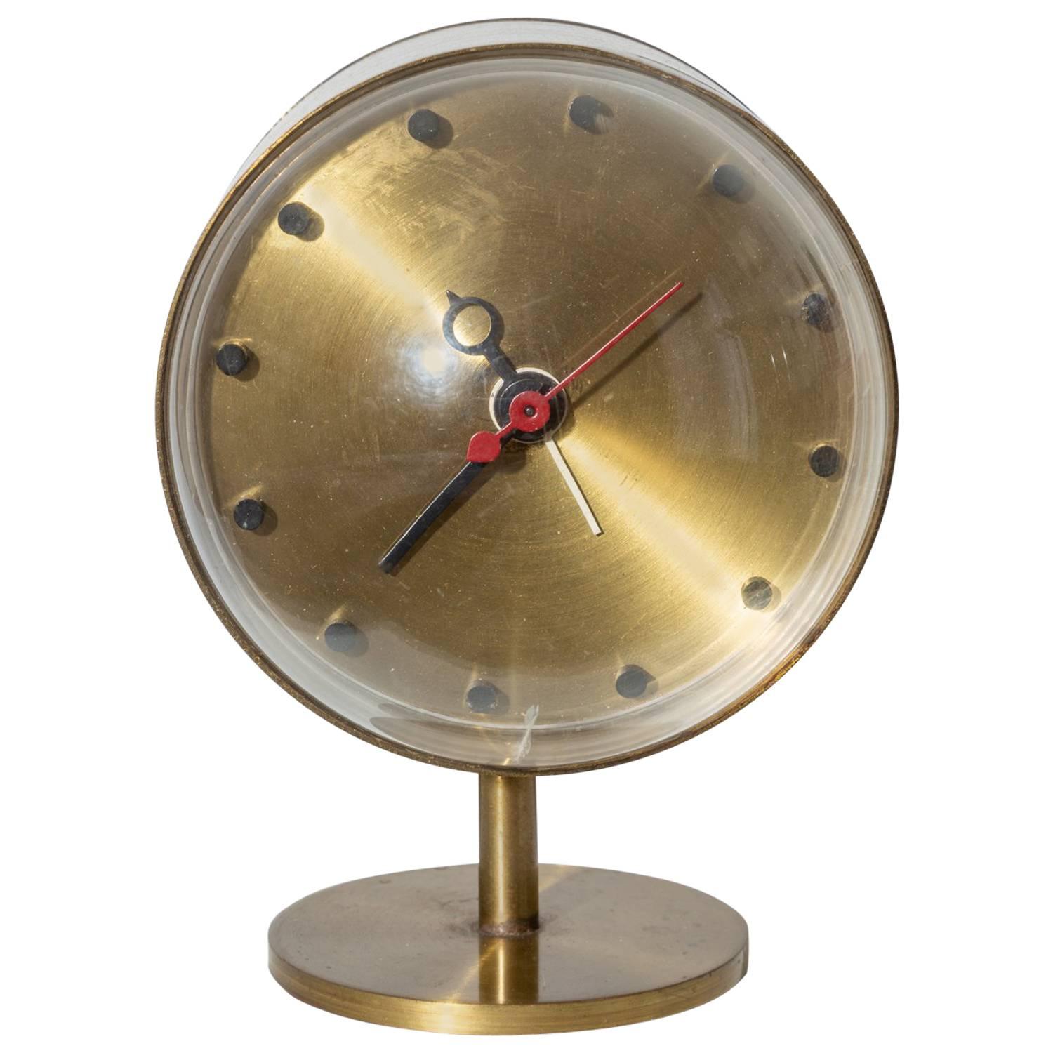 George Nelson Model 4766 Brass Clock for Howard Miller