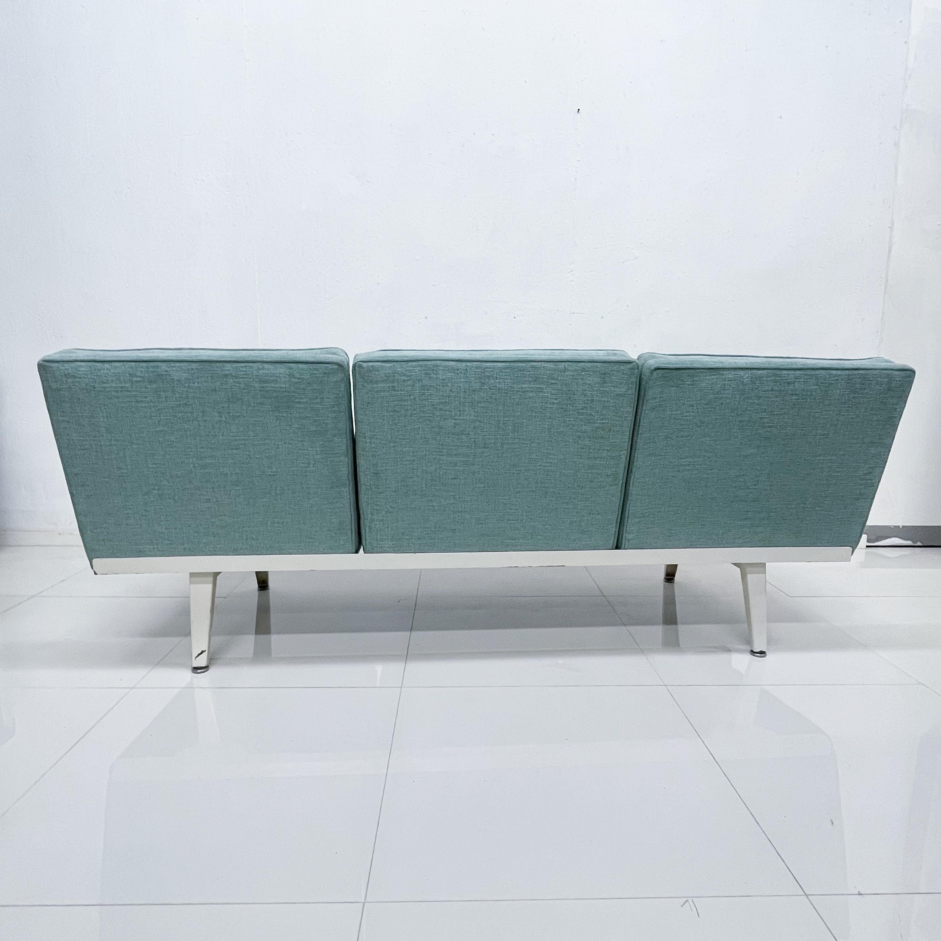 George Nelson Modern Sofa for Herman Miller in Ethereal Mint Green 1950s USA 1