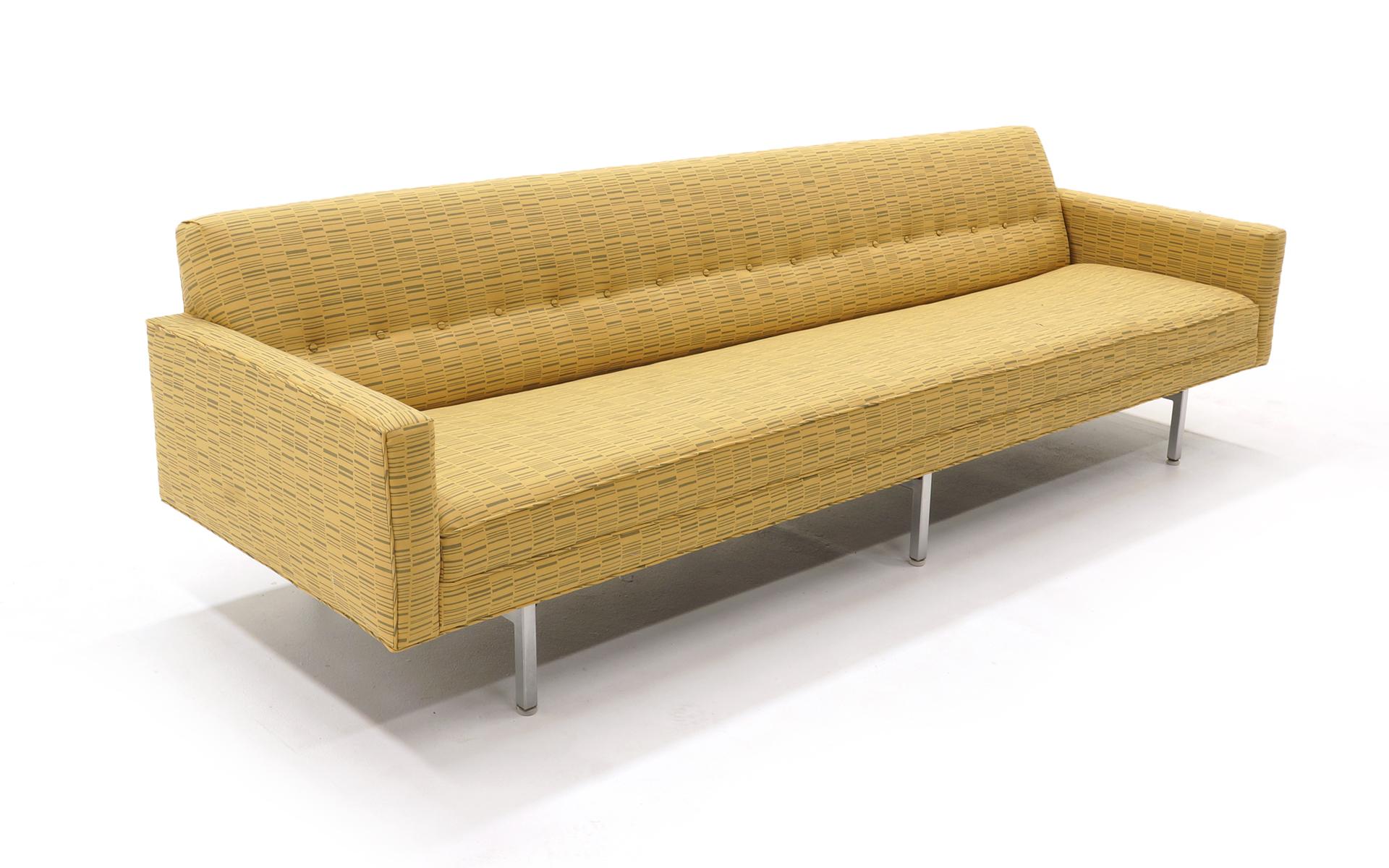 George Nelson for Herman Miller Modular Group sofa and chair reupholstered in new old stock Alexander Girard 