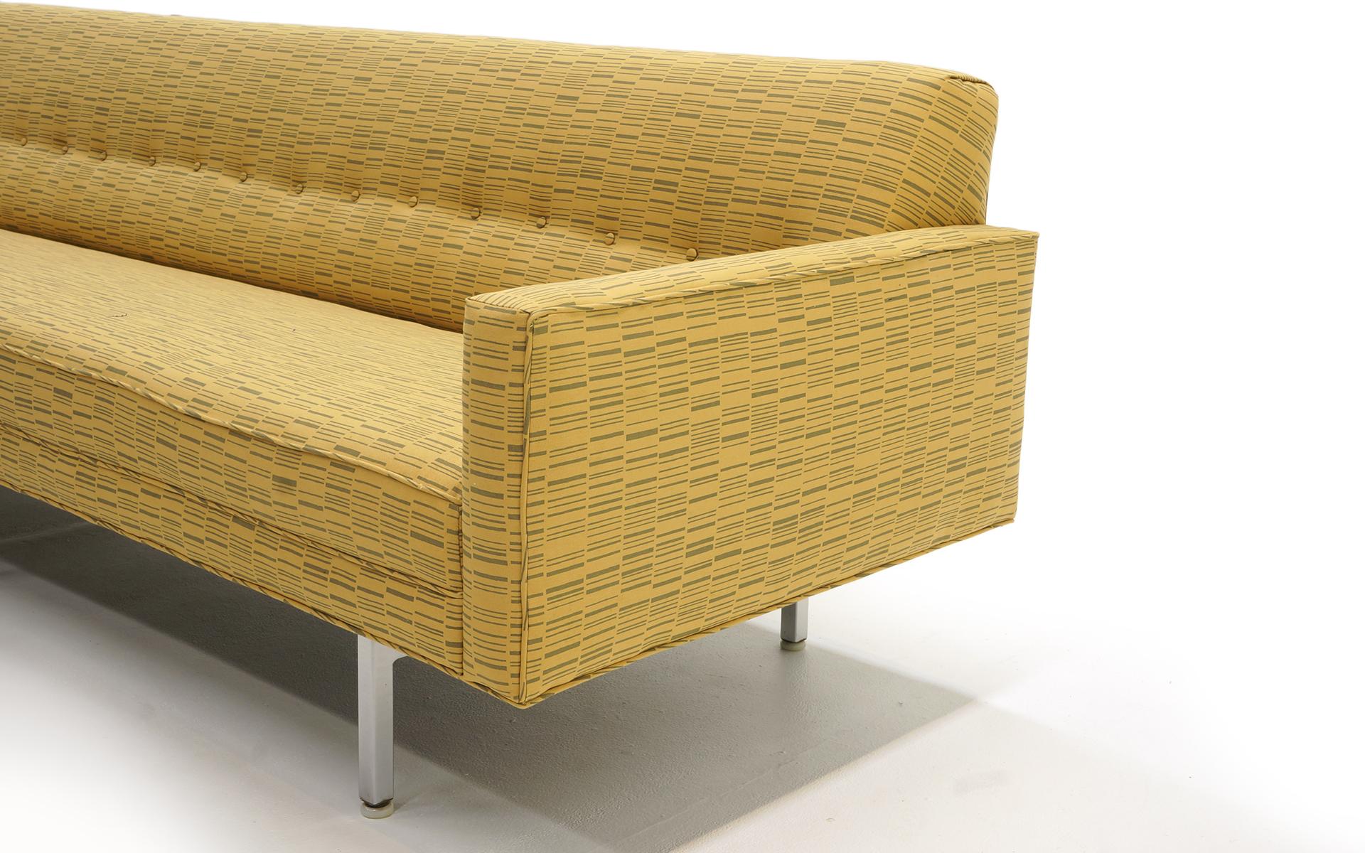 Brushed George Nelson Modular Group Sofa & Chair in NOS Alexander Girard 