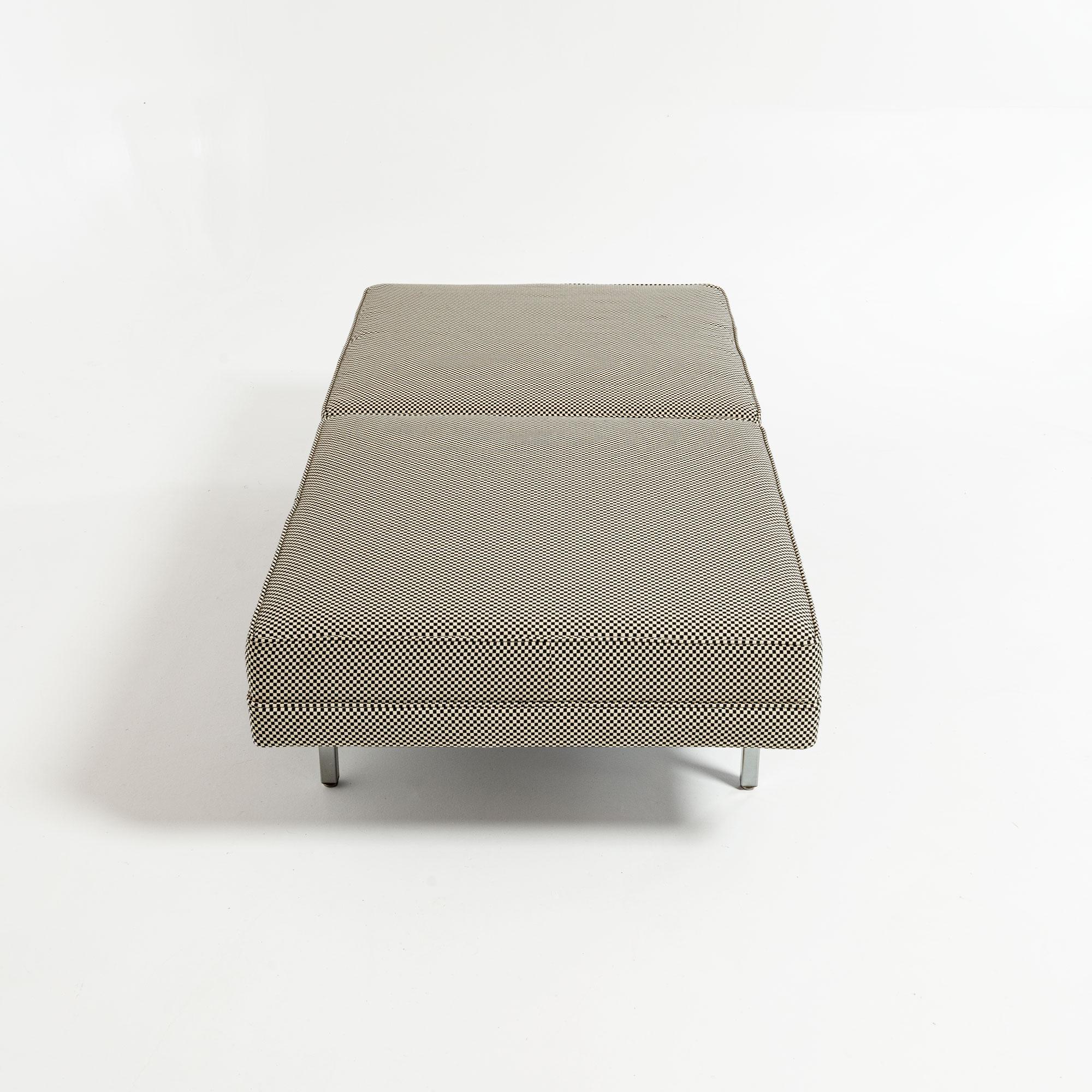 American George Nelson Modular Seating System Bench in Alexander Girard Checker Fabric For Sale