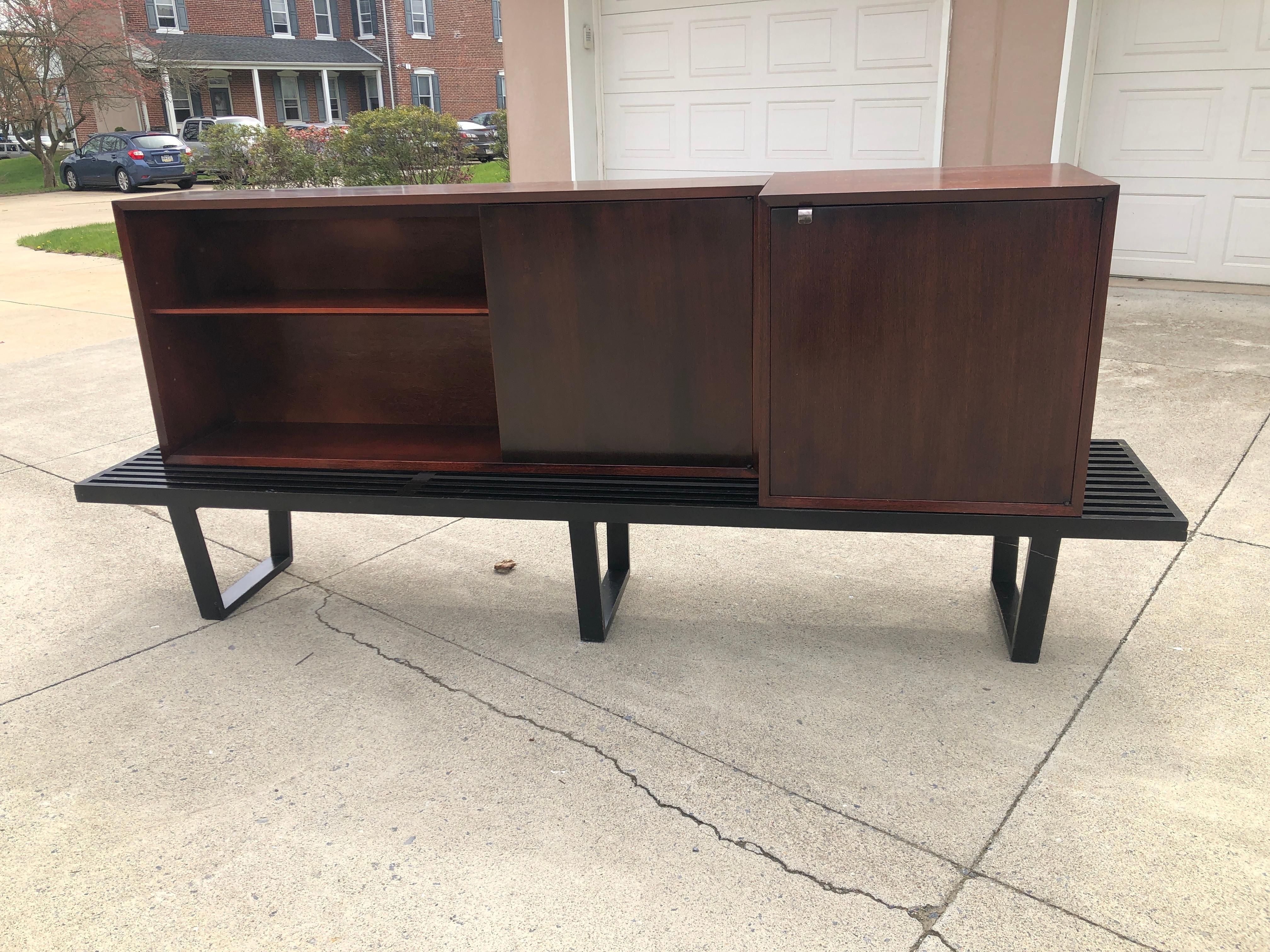 Mid-Century Modern George Nelson Modular Sideboard Storage Unit Rare for Herman Miller For Sale