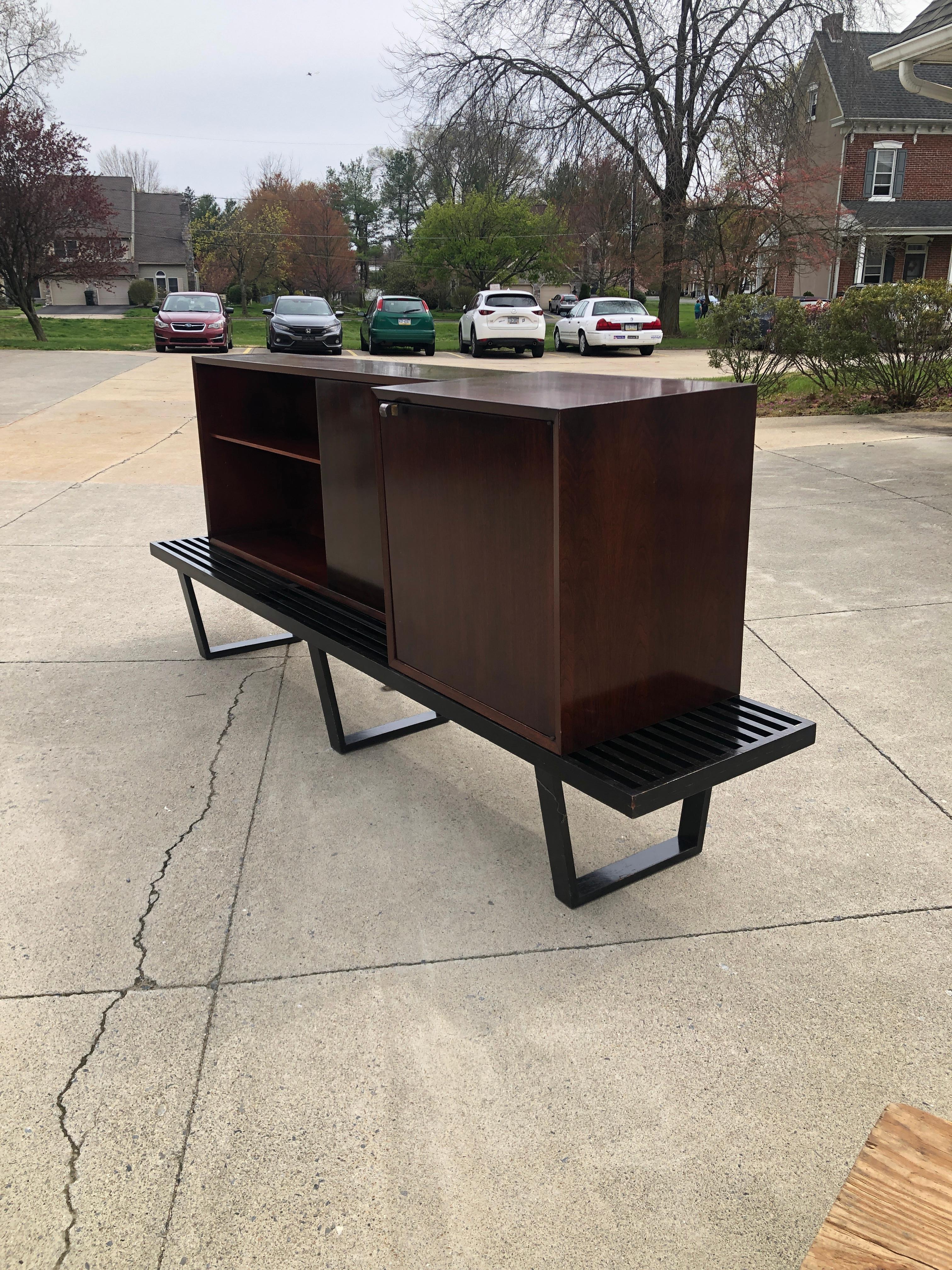American George Nelson Modular Sideboard Storage Unit Rare for Herman Miller For Sale