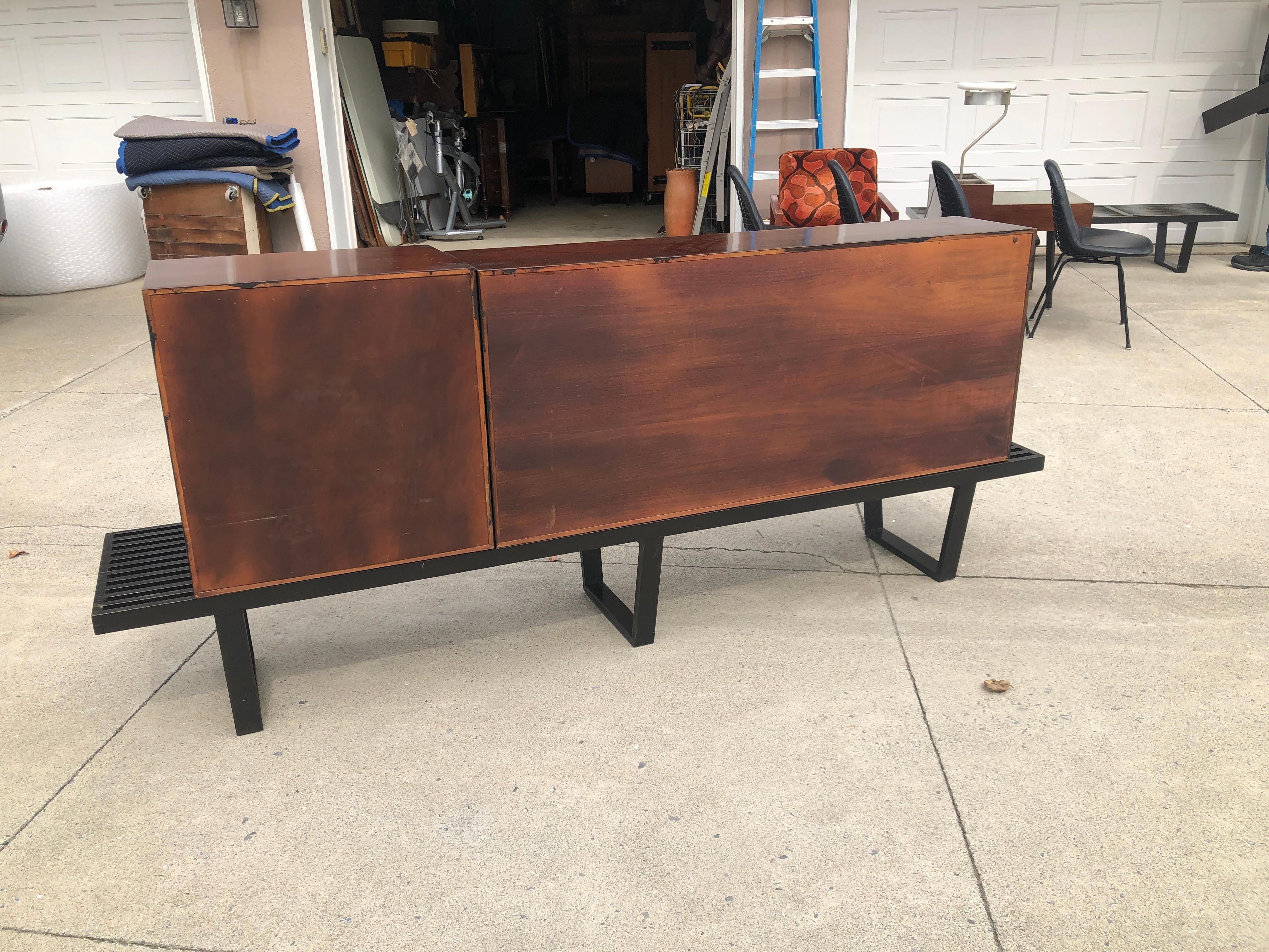 George Nelson Modular Sideboard Storage Unit Rare for Herman Miller In Excellent Condition For Sale In Allentown, PA