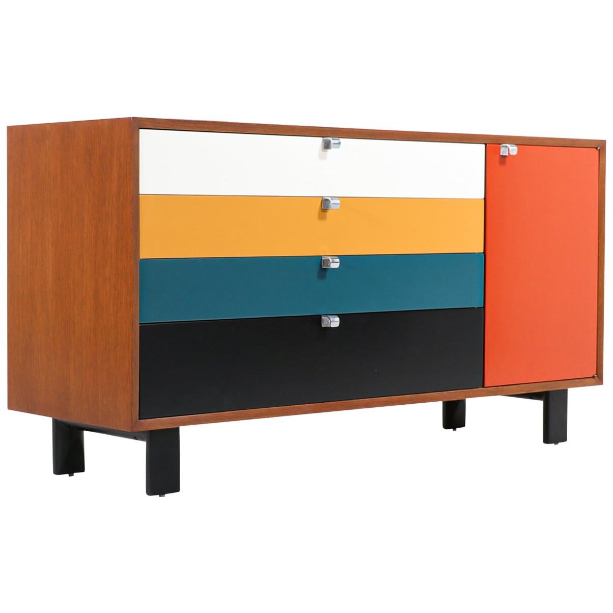 George Nelson Multi-Color Lacquered Credenza for Herman Miller
