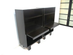 George Nelson Nightstands with Pull Out Tables for Herman Miller