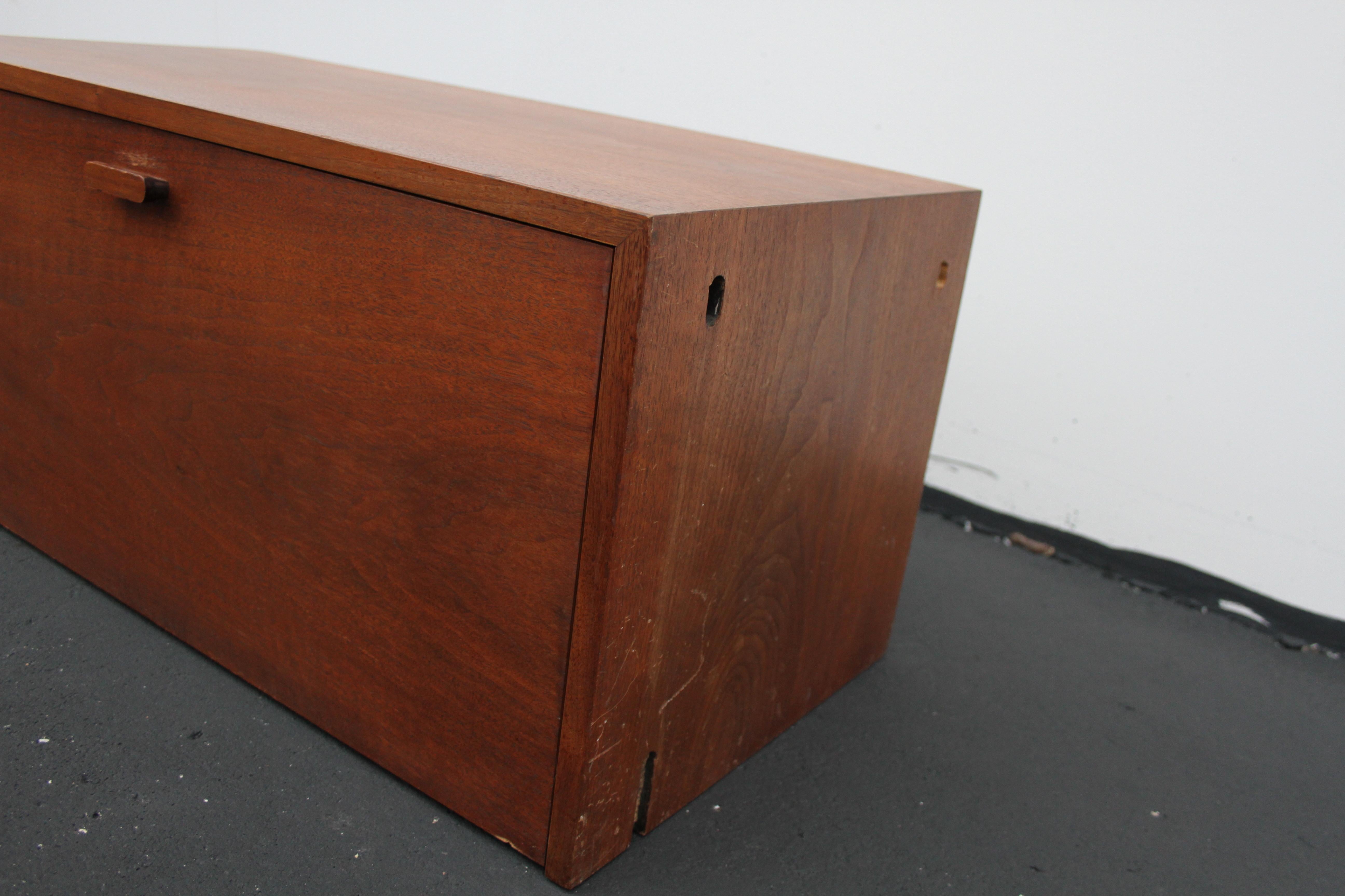 American George Nelson - Omni System - Shelving or Wall Unit Walnut Cabinet Only - Parts For Sale