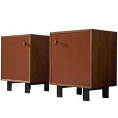 George Nelson Pair of Red Cabinets