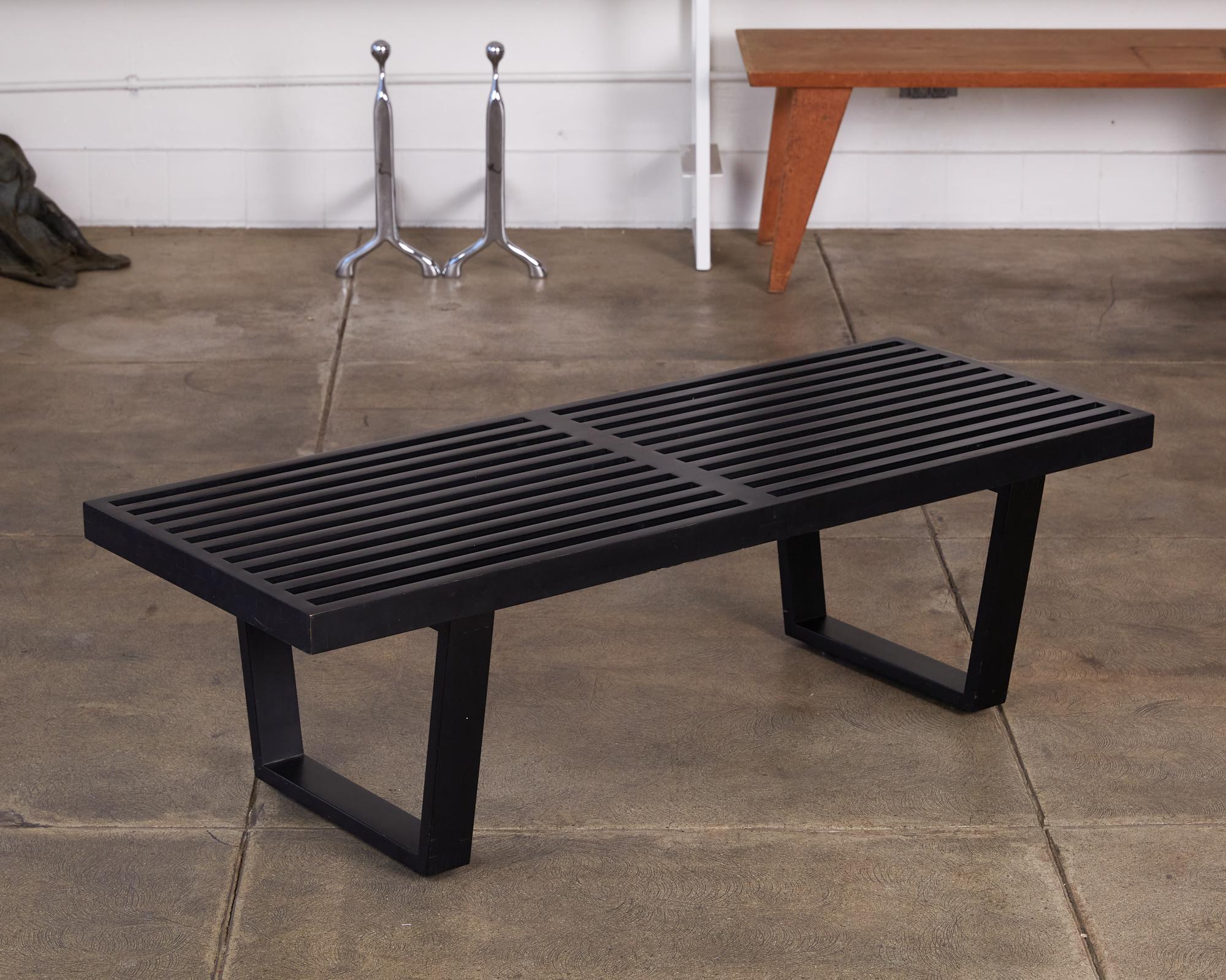 George Nelson platform bench from Herman Miller. Originally designed and produced in 1946 this was a part of Nelson’s first collection for Herman Miller and is one of his most enduring designs. This bench is timeless and always sought after.