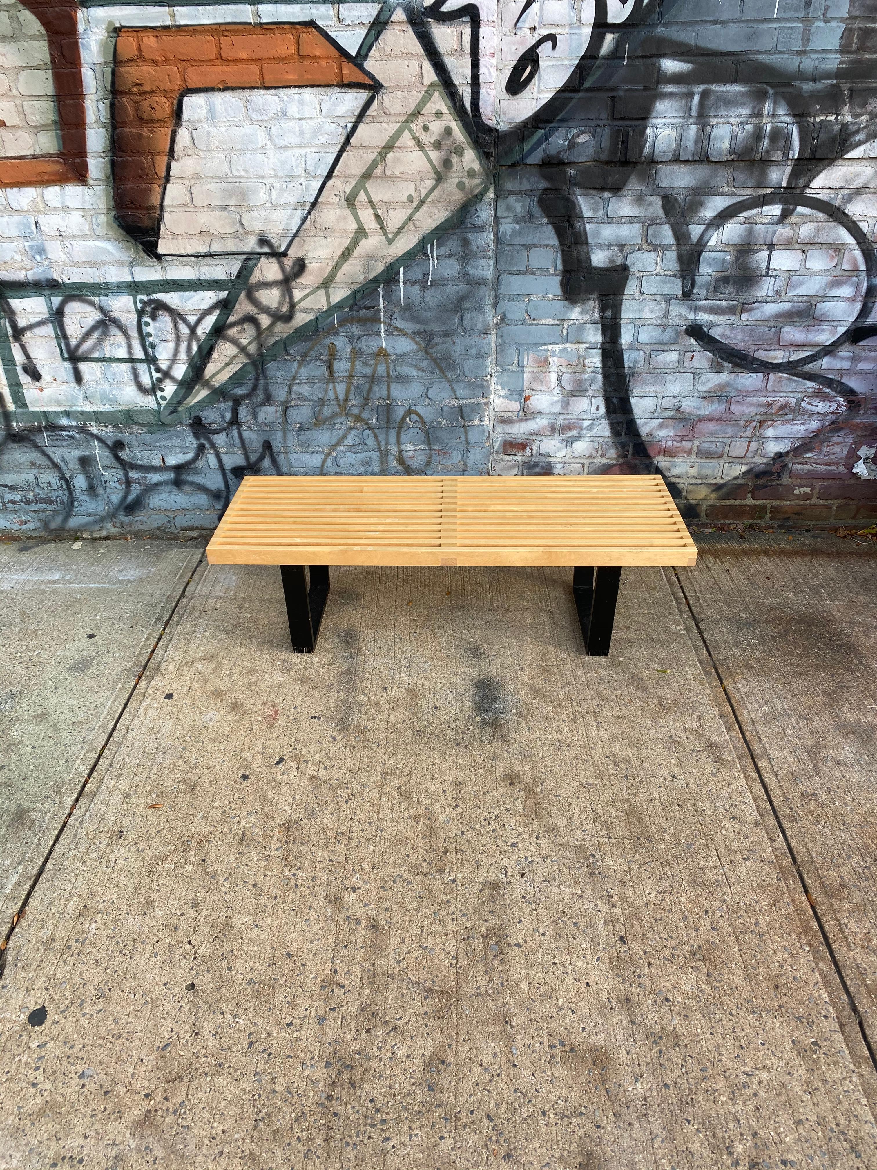 Mid-Century Modern George Nelson Platform Slat Bench for Herman Miller