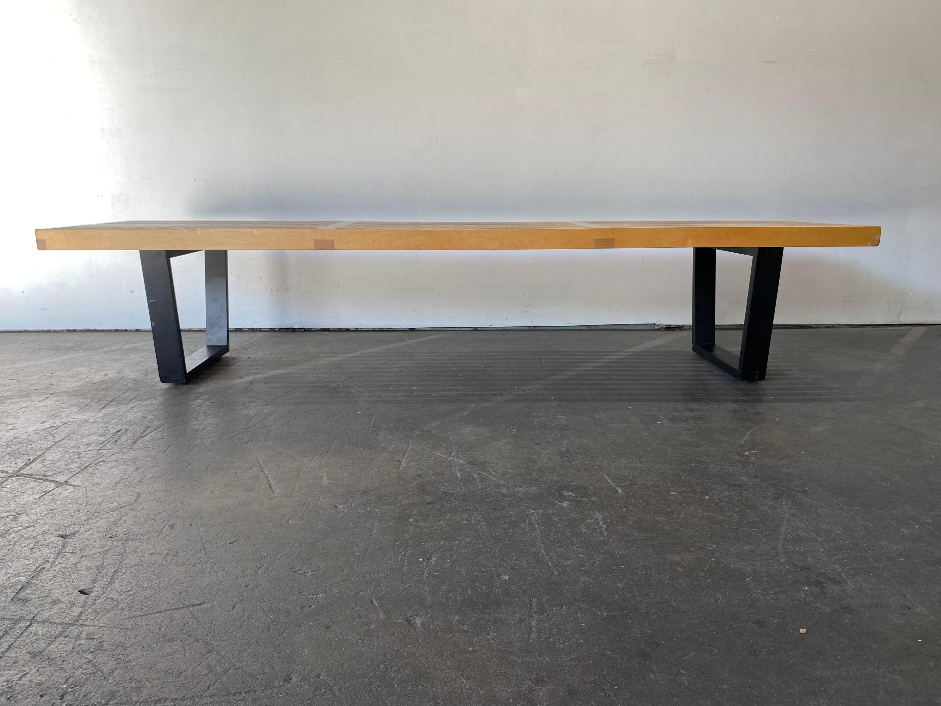 Mid-Century moderno Panca a doghe a piattaforma di George Nelson per Herman Miller in vendita