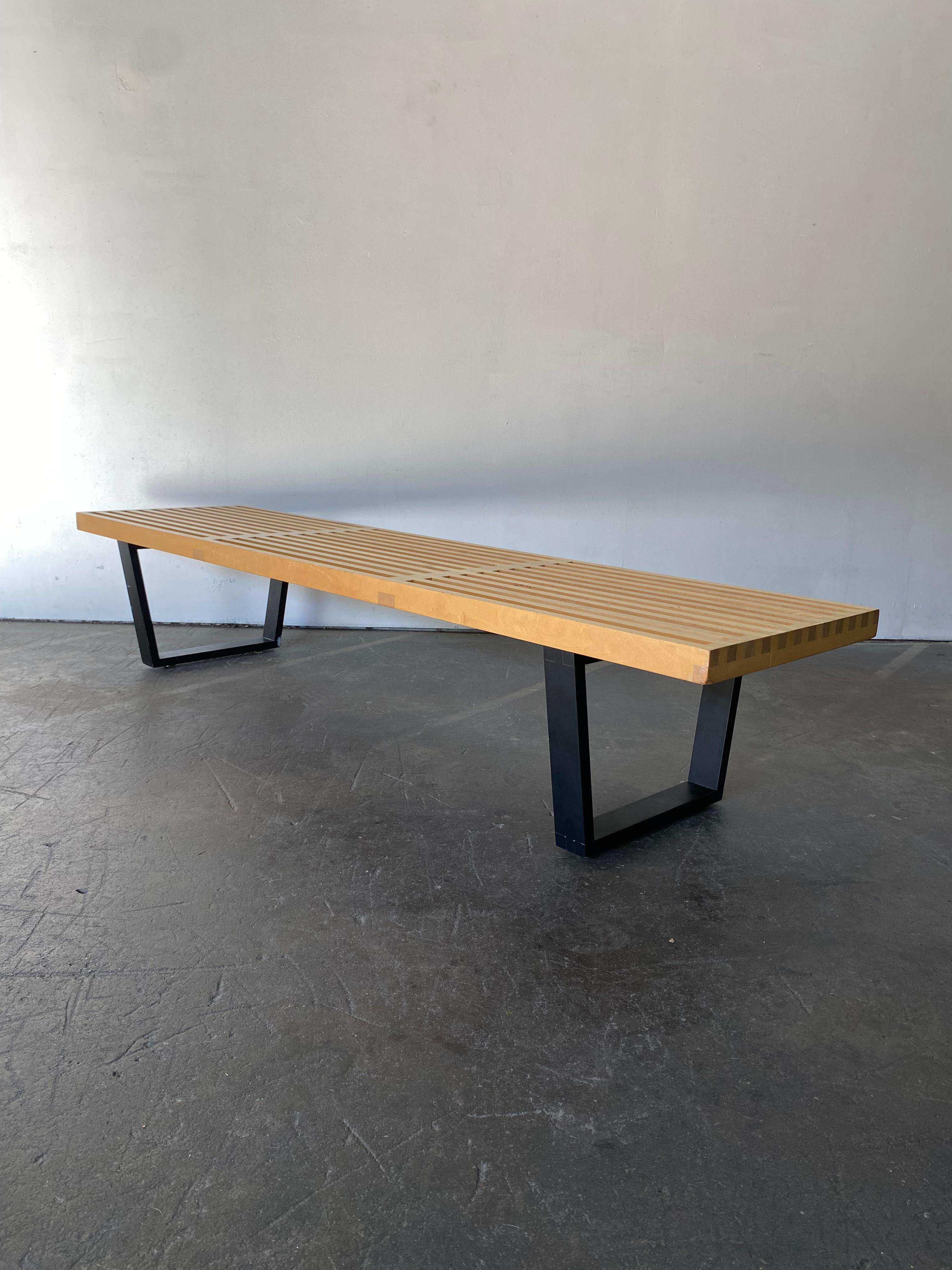 Americano Panca a doghe a piattaforma di George Nelson per Herman Miller in vendita