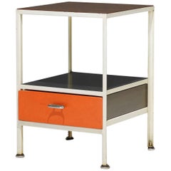 George Nelson Playful Geometric Steelframe Nightstand, 1950s