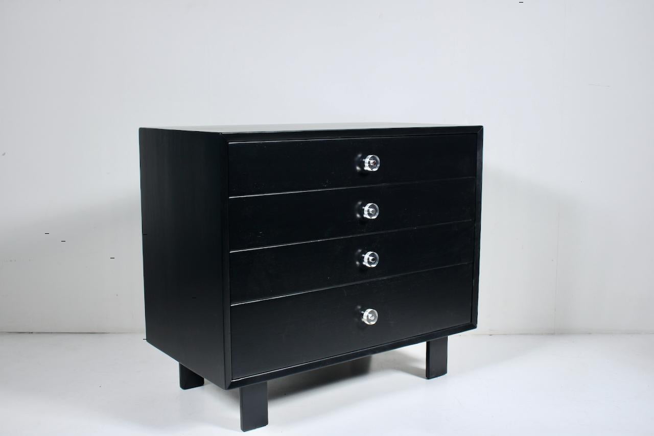 Cassettone nero a quattro cassetti George Nelson for Herman Miller 