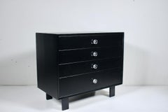 Commode à 4 tiroirs en acajou émaillé noir de George Nelson, années 1950