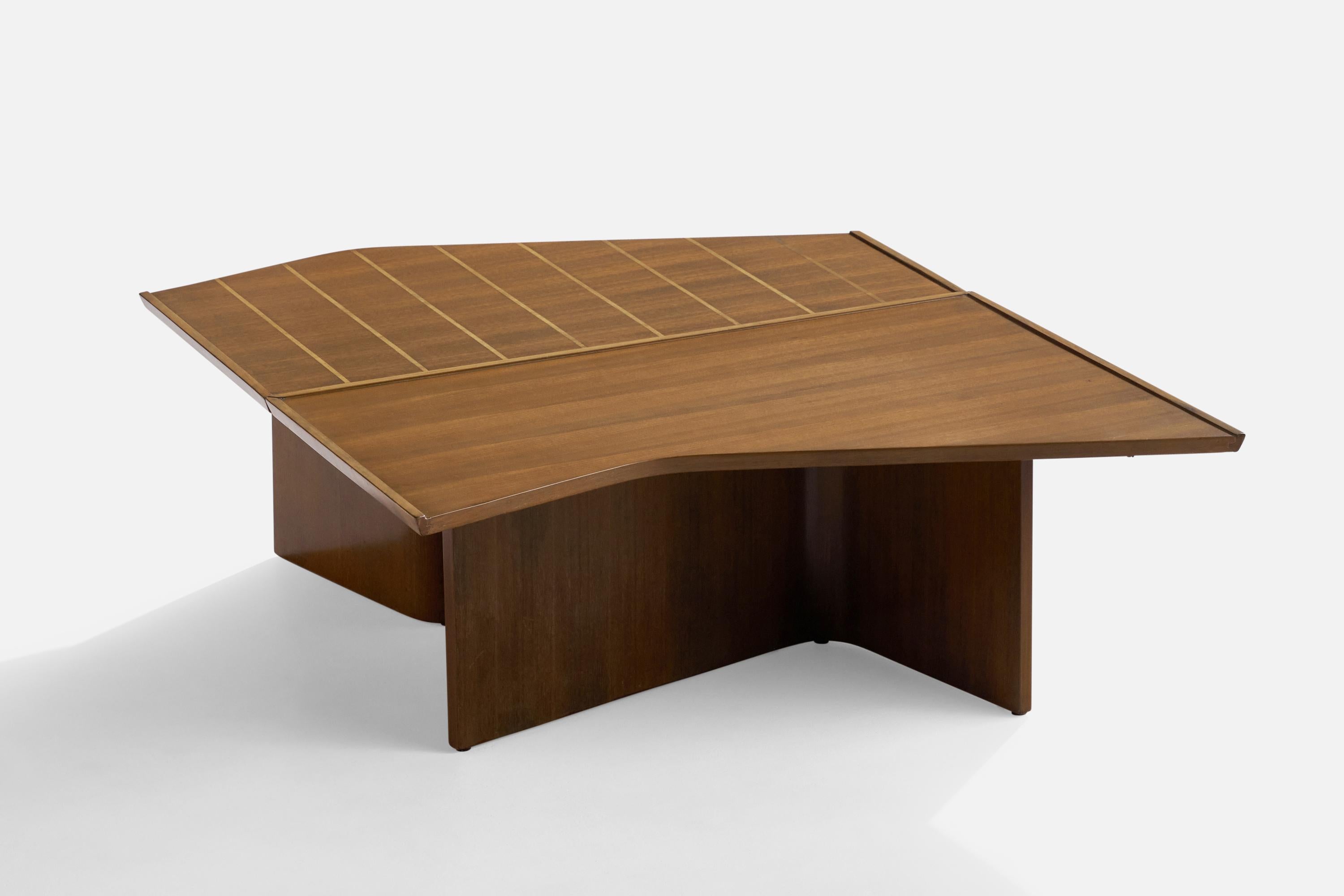 Mid-Century Modern George Nelson, Rare Coffee Table, Walnut, USA, 1946 For Sale