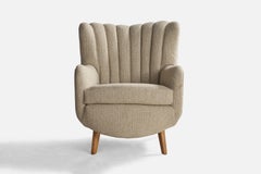 George Nelson, Rare Lounge Chair, Fabric, USA, 1940s