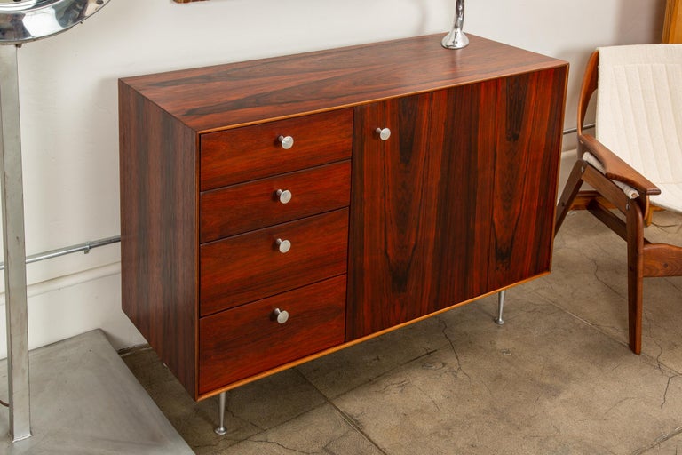George Nelson Rosewood Thin Edge Cabinet For Herman Miller For