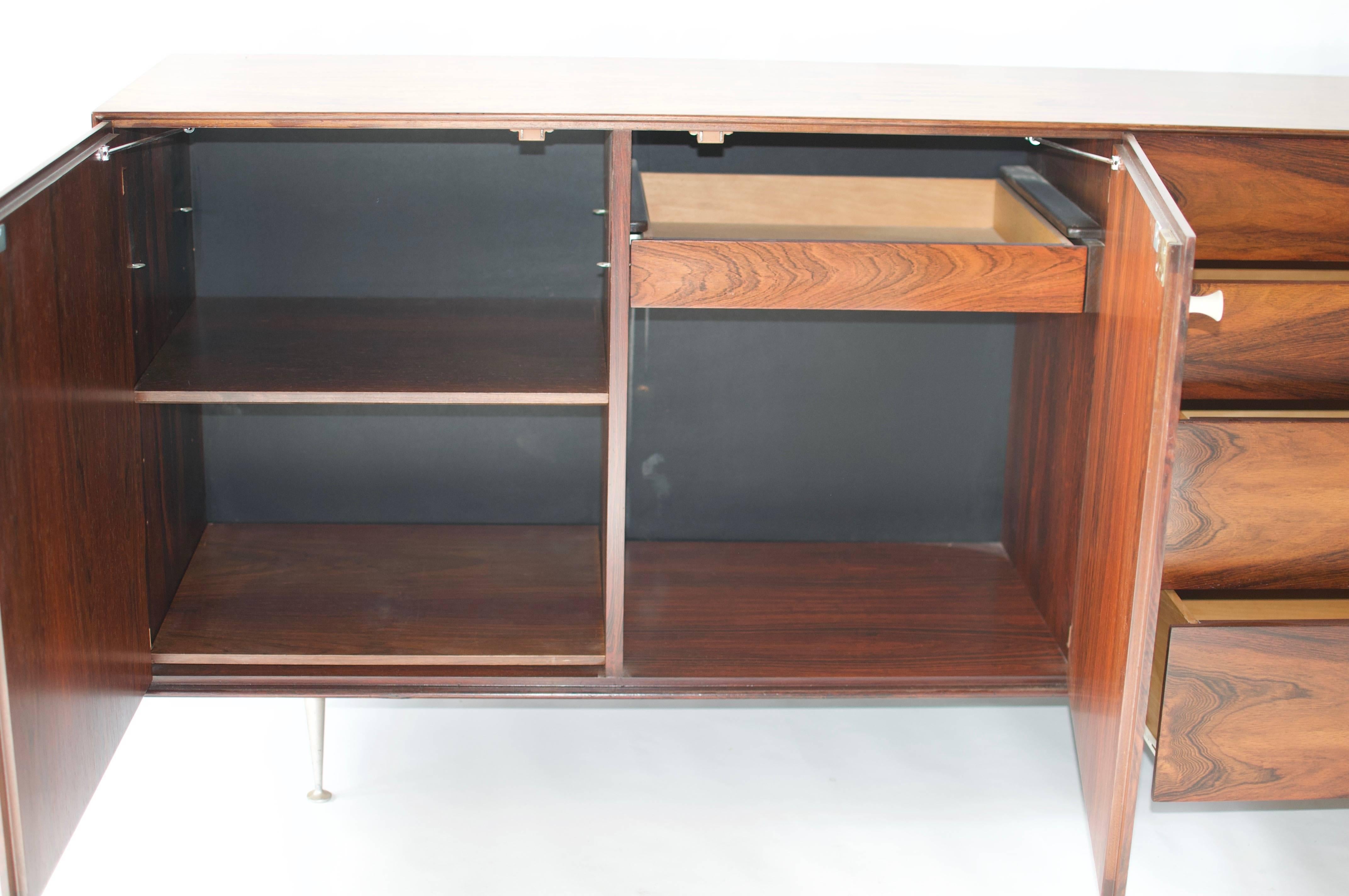 George Nelson Rosewood Thin Edge Cabinet In Good Condition In Turners Falls, MA