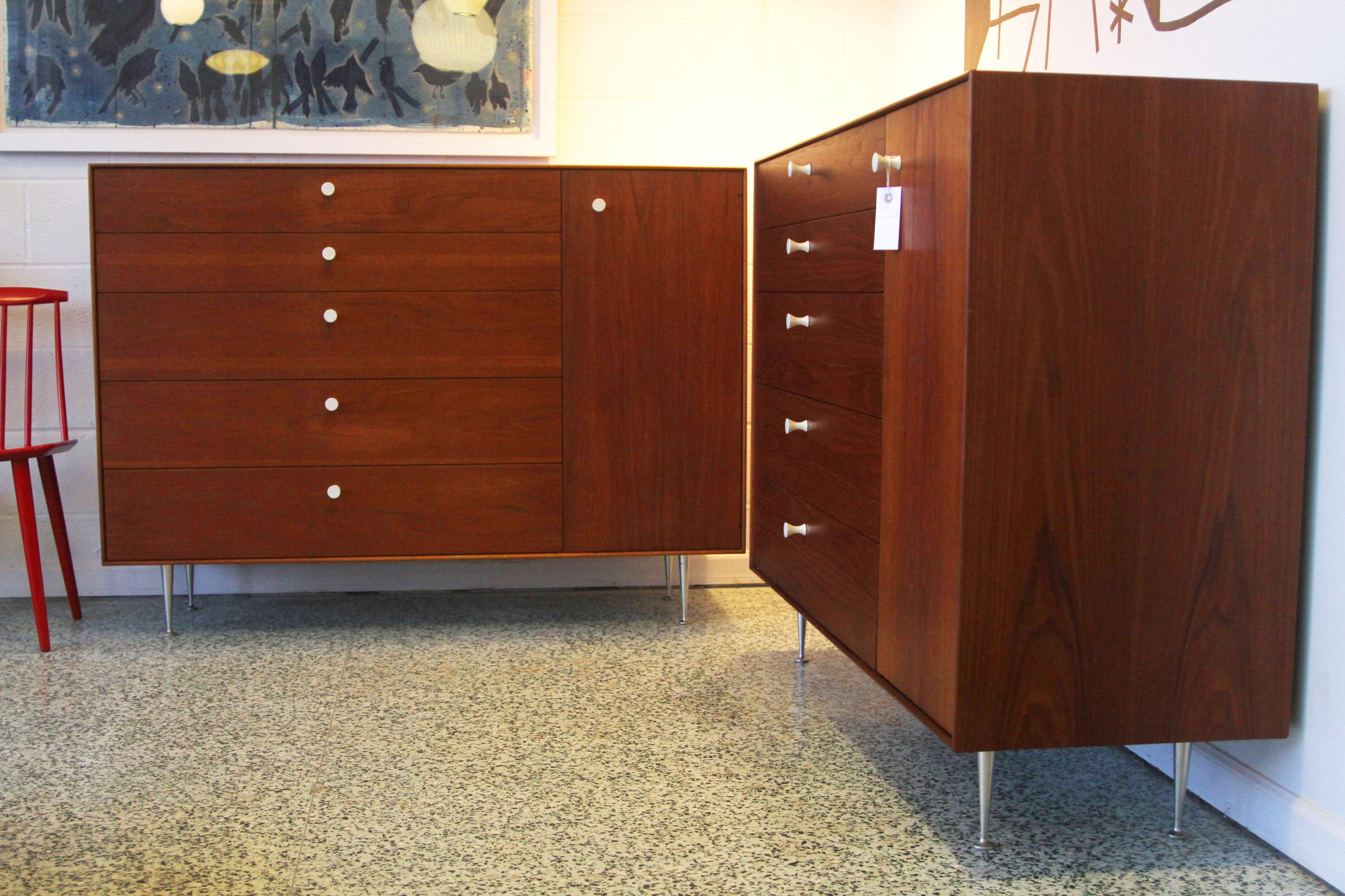 North American Pair George Nelson Rosewood Thin Edge Prototype Chest Dresser Herman Miller For Sale