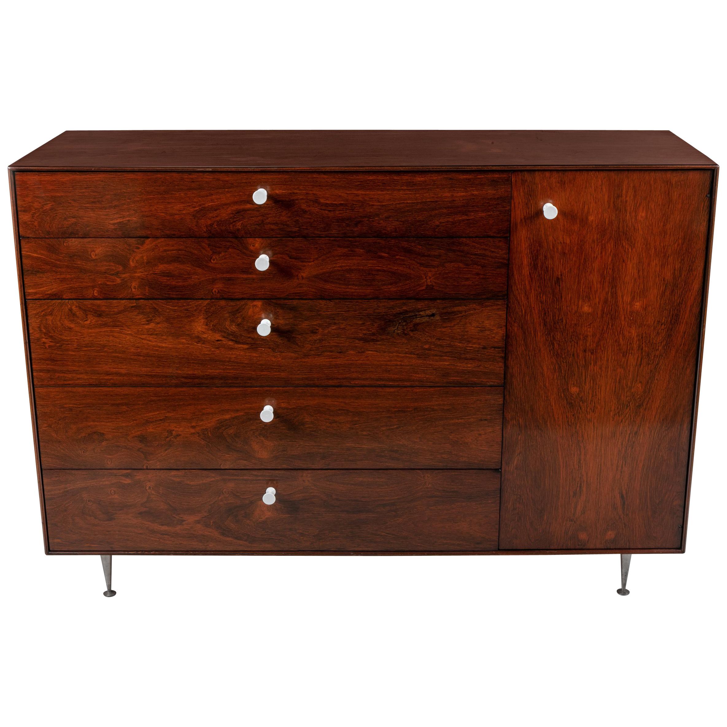 George Nelson Rosewood Thin Edge Chest of Drawers/Cabinet, Herman Miller, 1950s