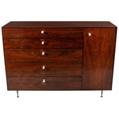 George Nelson Rosewood Thin Edge Chest of Drawers/Cabinet, Herman Miller, 1950s