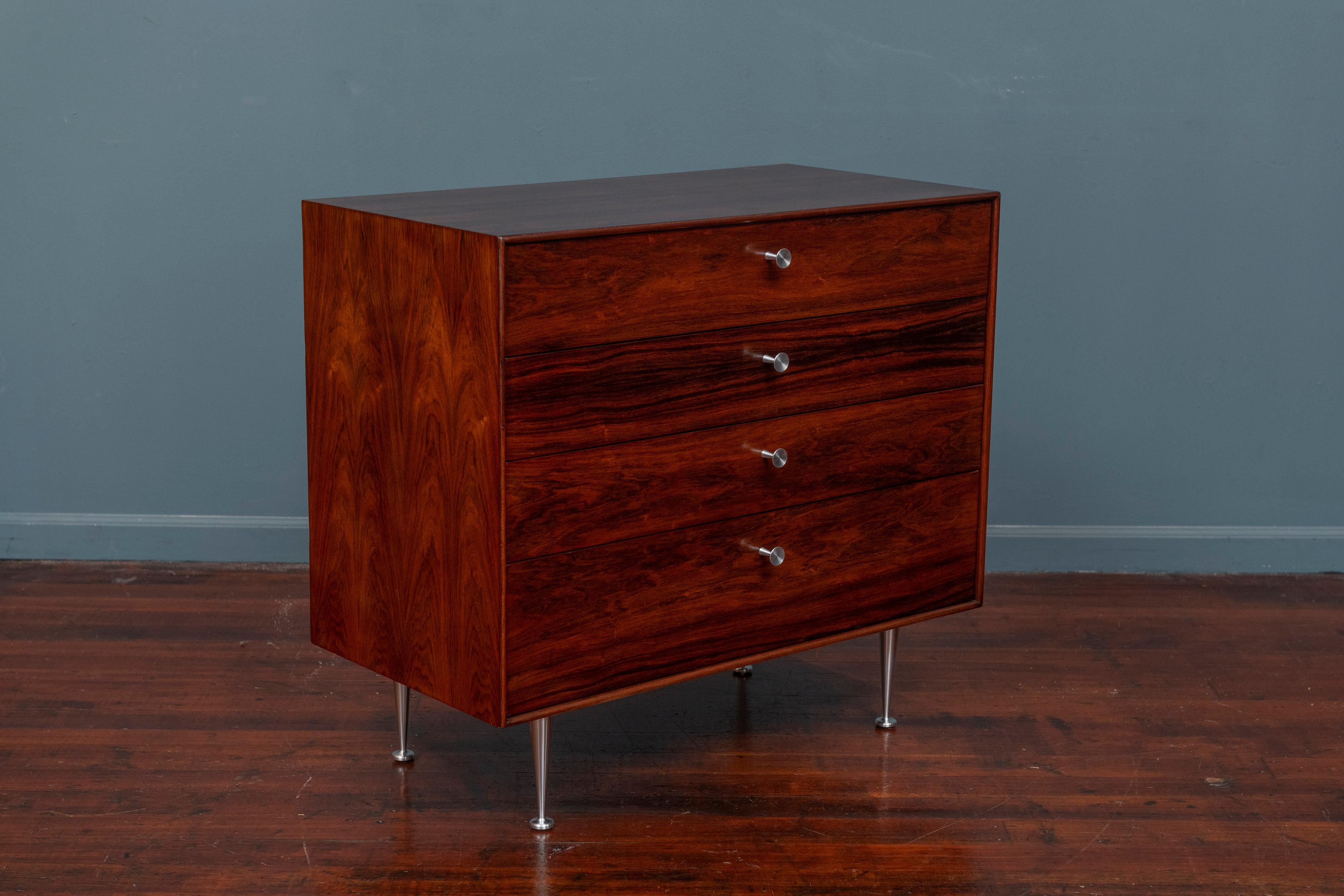 Aluminum George Nelson Rosewood Thin Edge Dresser for Herman Miller For Sale