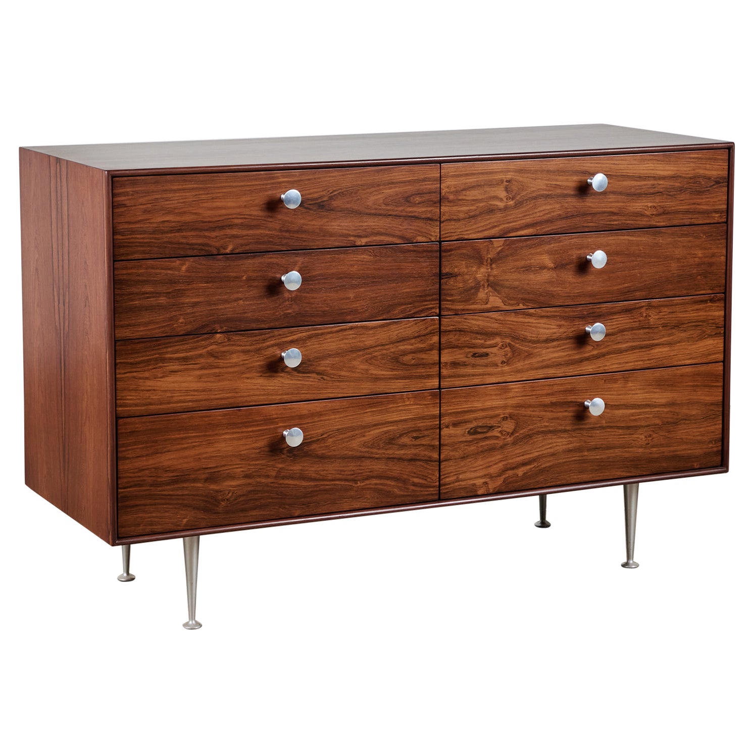 George Nelson Cassettone con bordo sottile in legno di palissandro per Herman Miller