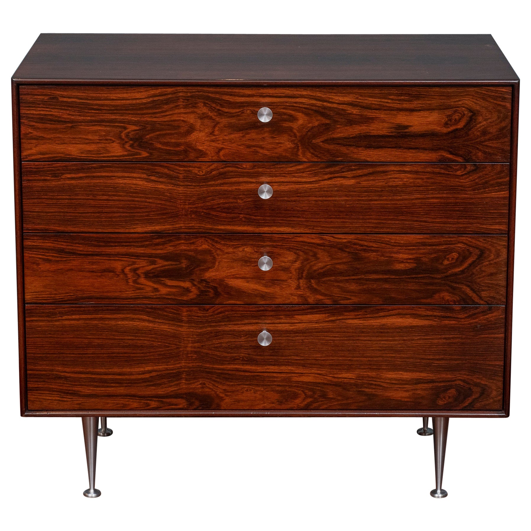 George Nelson Cassettone con bordo sottile in legno di palissandro per Herman Miller
