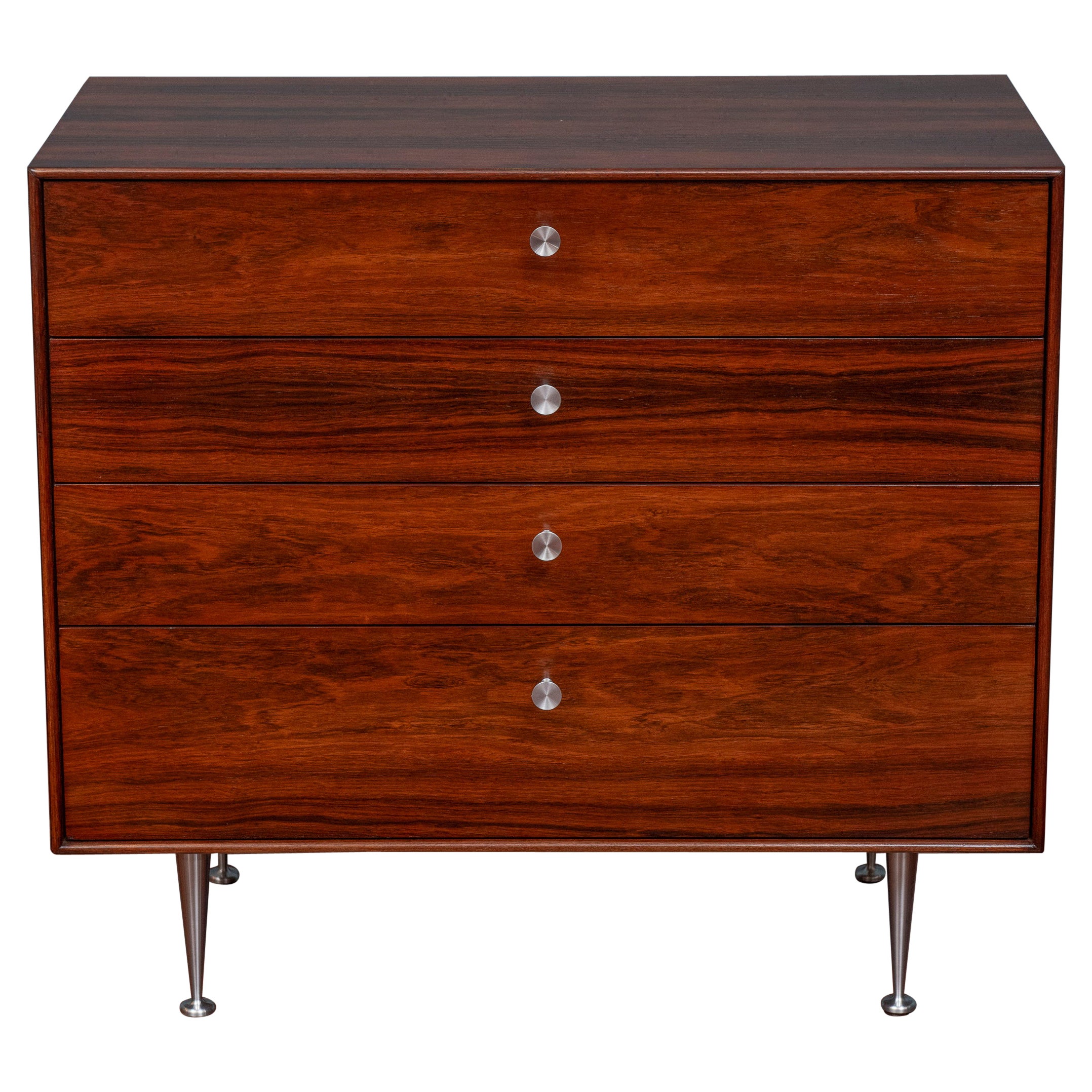 George Nelson Cassettone con bordo sottile in legno di palissandro per Herman Miller