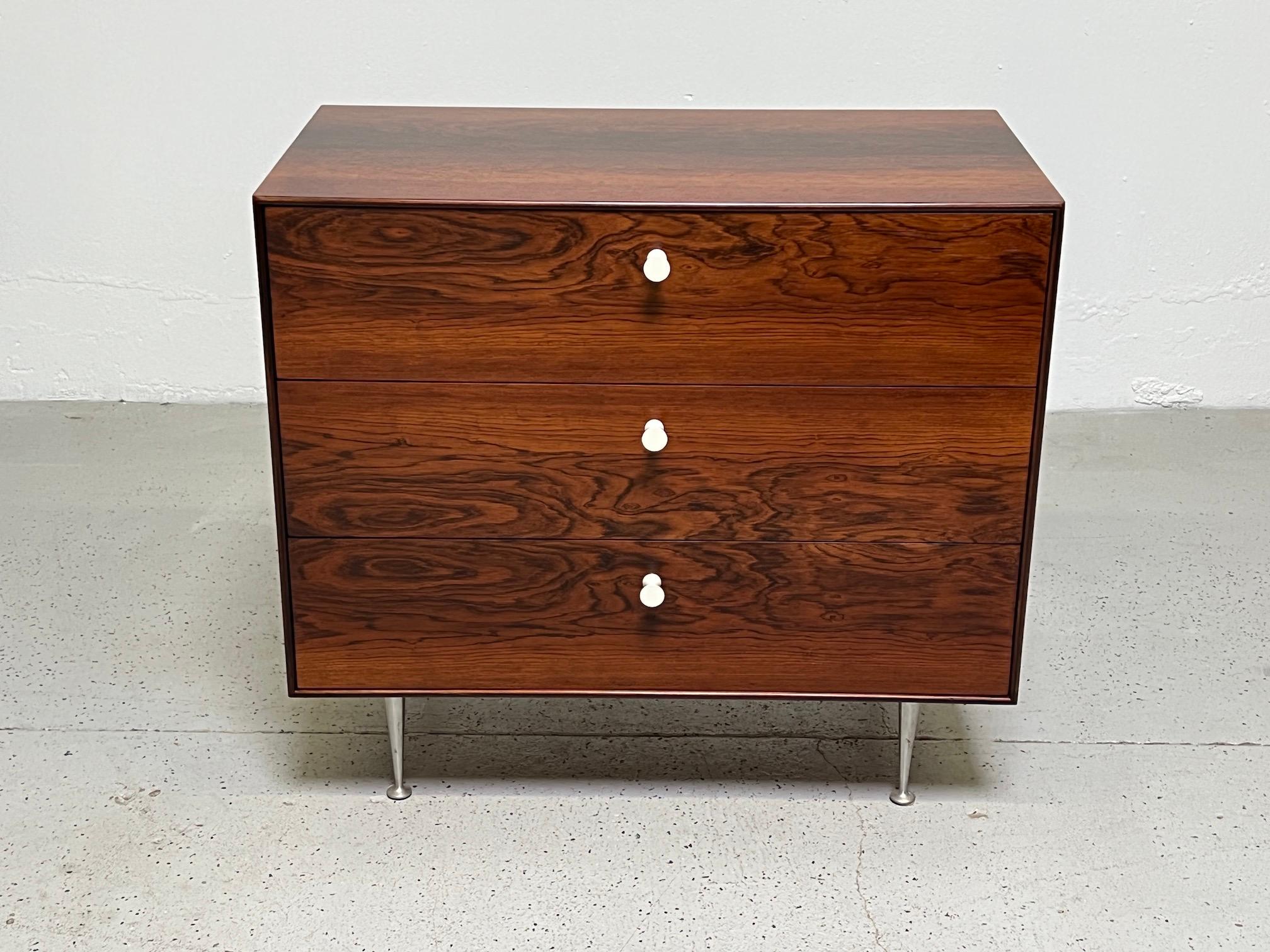 A rosewood thin edge chest designed by George Nelson for Herman Miller. 