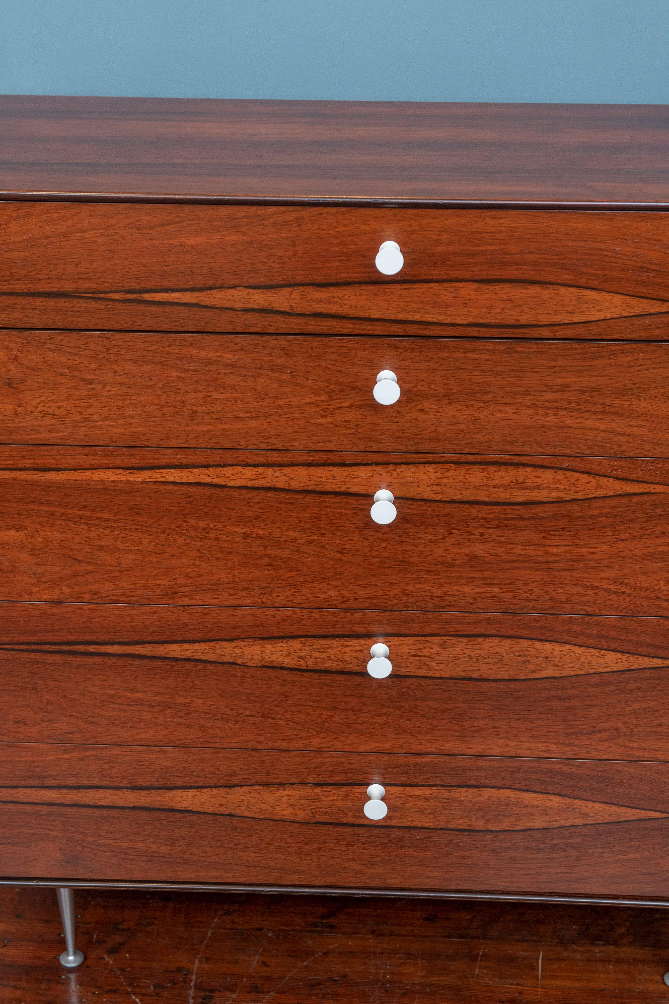 Mid-Century Modern George Nelson Rosewood Thin Edge Dresser For Sale
