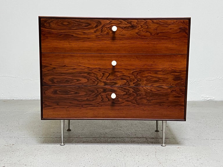 George Nelson Rosewood Thin edge Dresser In Good Condition For Sale In Dallas, TX