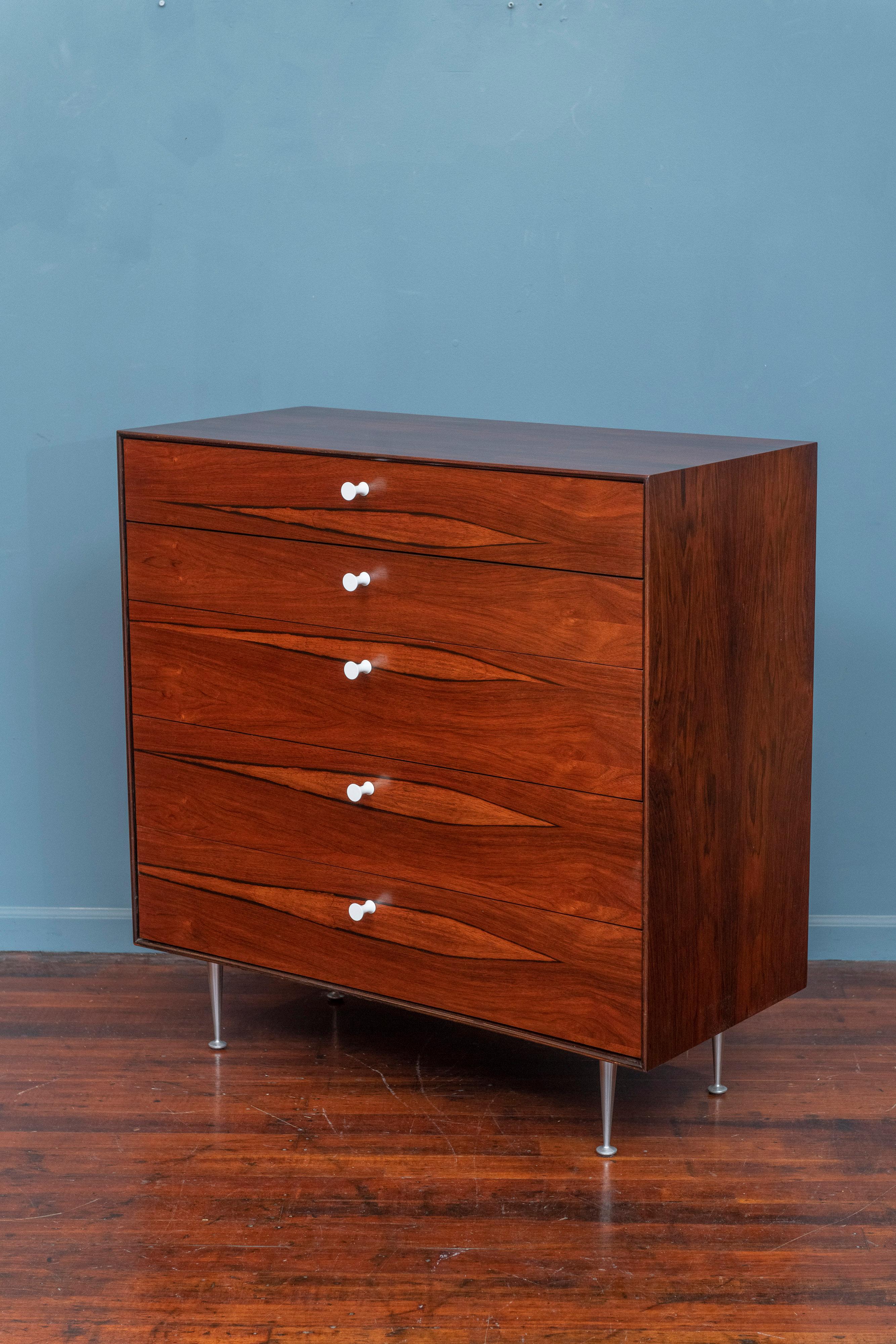 George Nelson Rosewood Thin Edge Dresser In Good Condition For Sale In San Francisco, CA