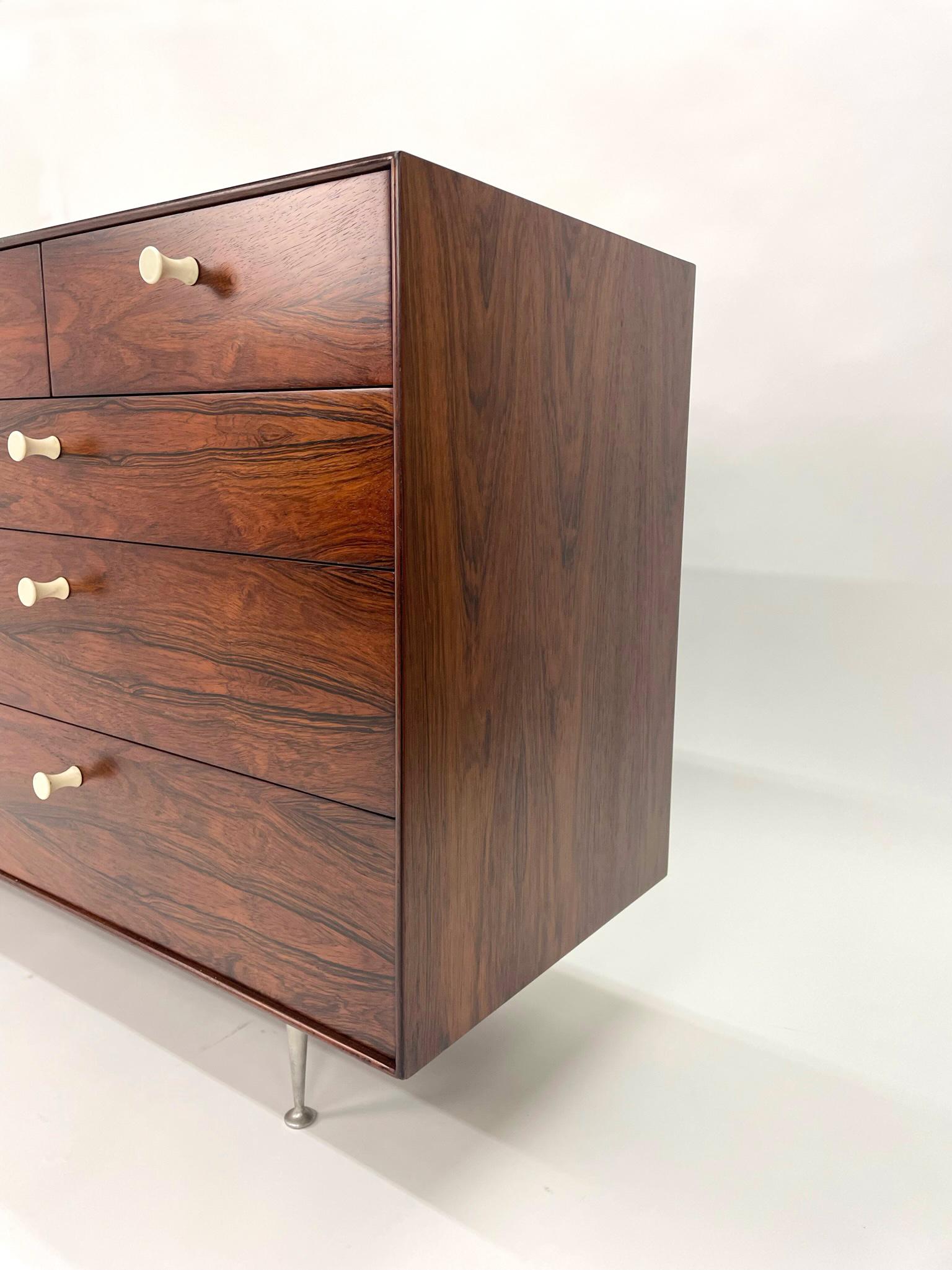 Mid-Century Modern George Nelson Rosewood Thin Edge Ten Drawer Dresser for Herman Miller