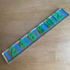 Sicherheitsnummer Lucite Ruler Graphical Mid-Century Vintage 1960er Jahre von George Nelson