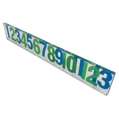 George Nelson Safety Number Lucite Ruler Graphical Mid-Century Vintage 1960s