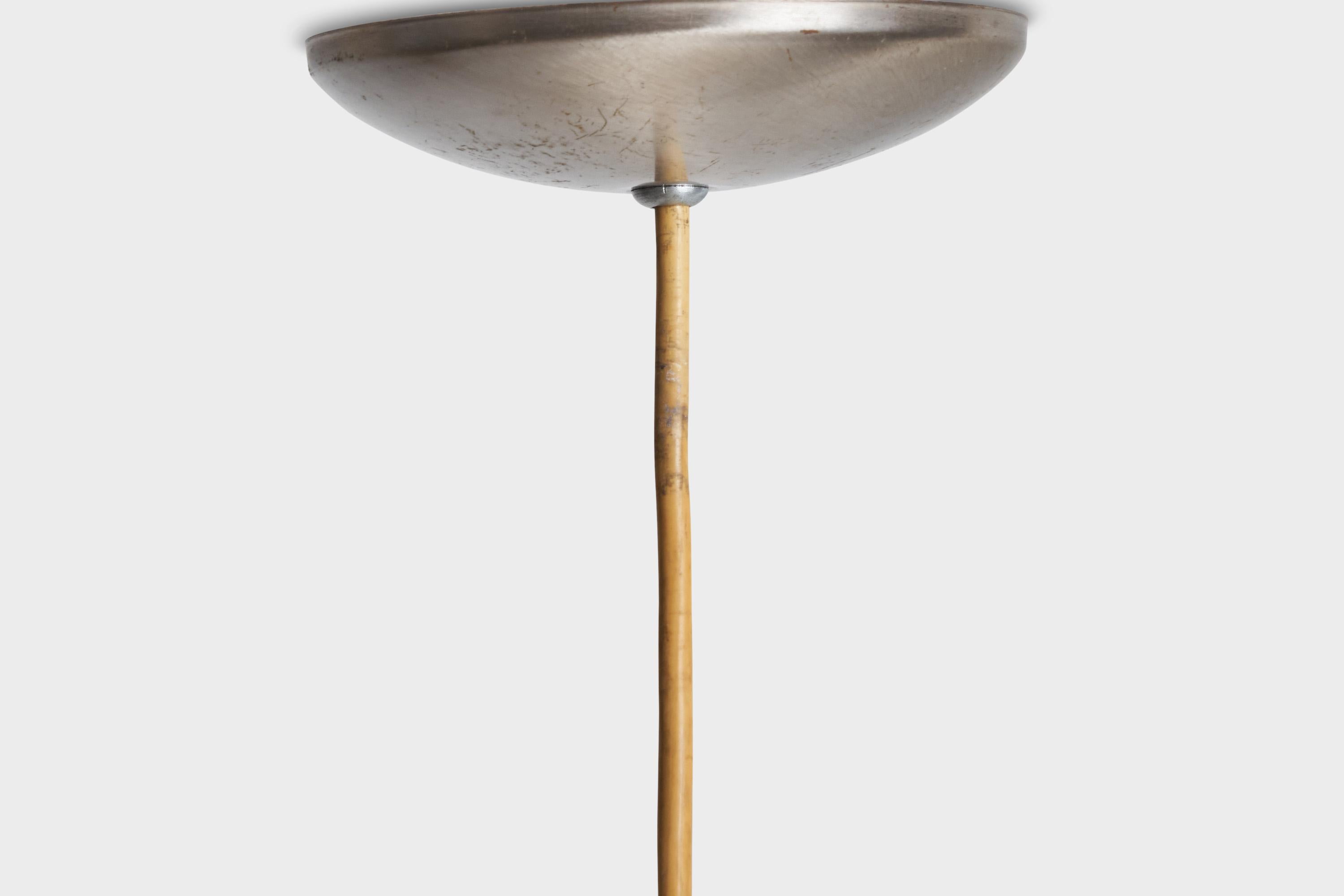 Mid-20th Century George Nelson, Saucer Bubble Pendant, Steel, Plastic, USA, 1952 For Sale