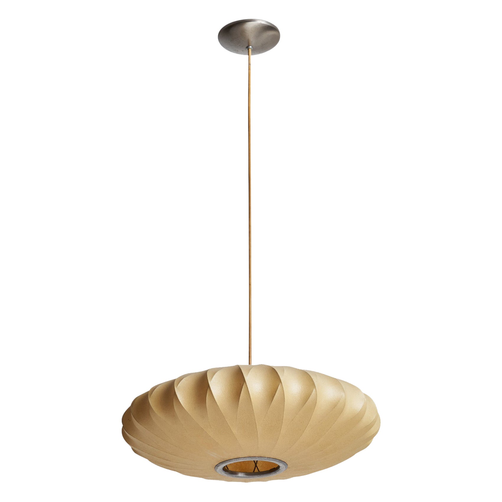 George Nelson, Saucer Bubble Pendant, Steel, Plastic, USA, 1952