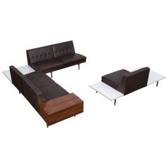 Used George Nelson Sectional Sofa in Dark Leather for Herman Miller