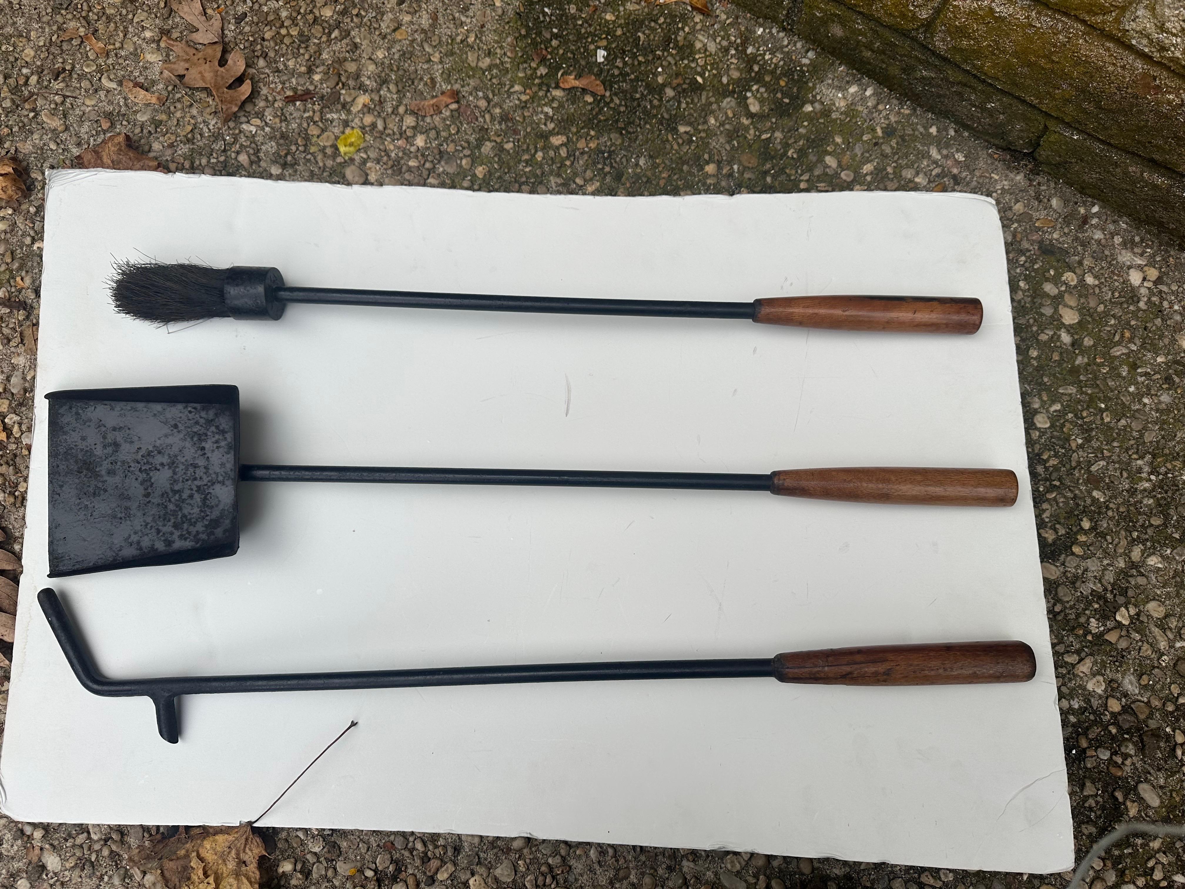 Iron George Nelson Set of Fireplace Tools For Sale